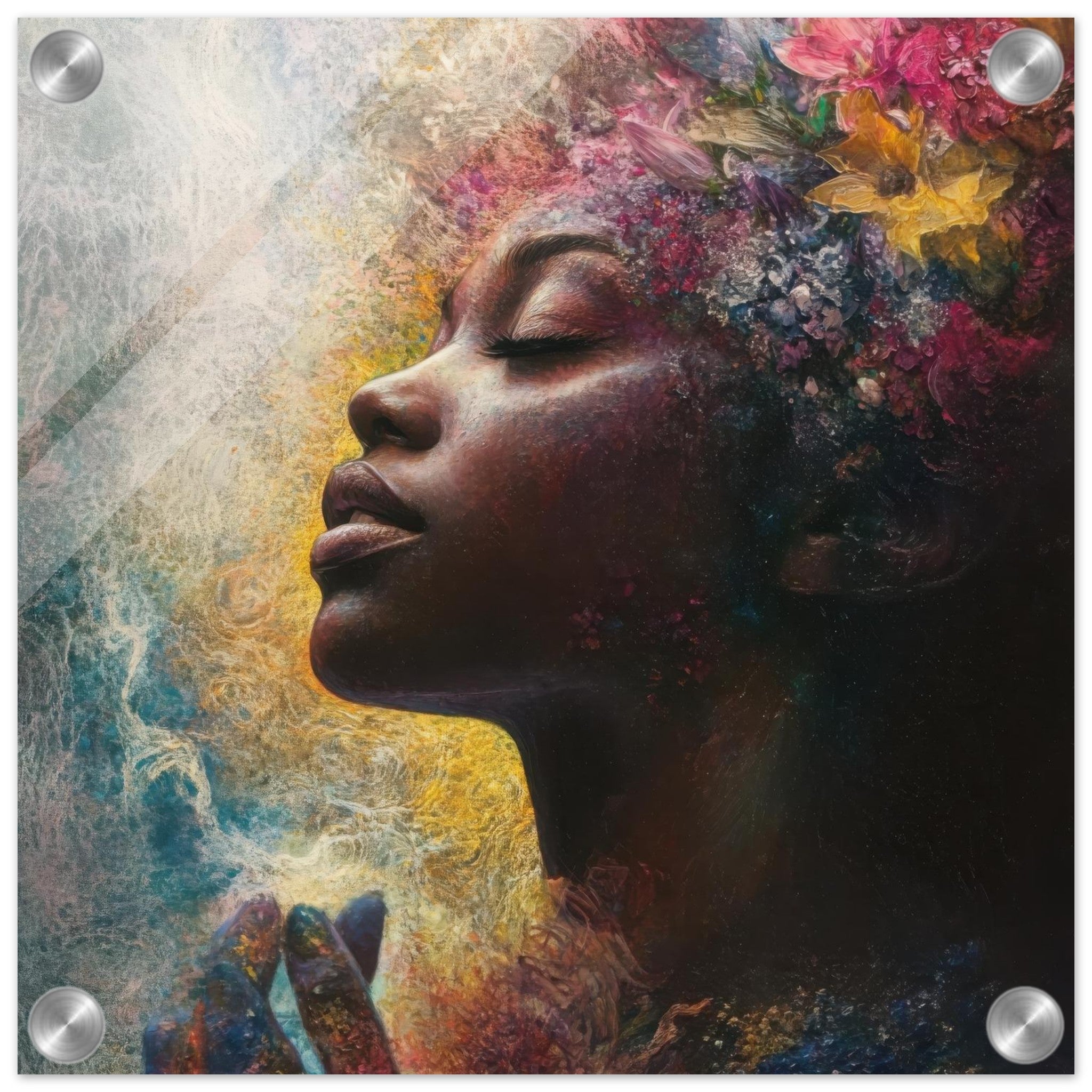 Acrylic Print Square - Color History and Spirituality 5 - Shop Ai Art WebShop - Digital Art online Store