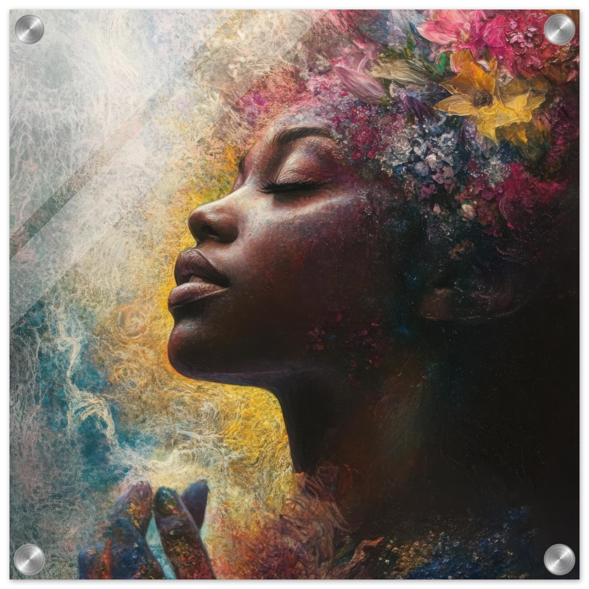 Acrylic Print Square - Color History and Spirituality 5 - Shop Ai Art WebShop - Digital Art online Store