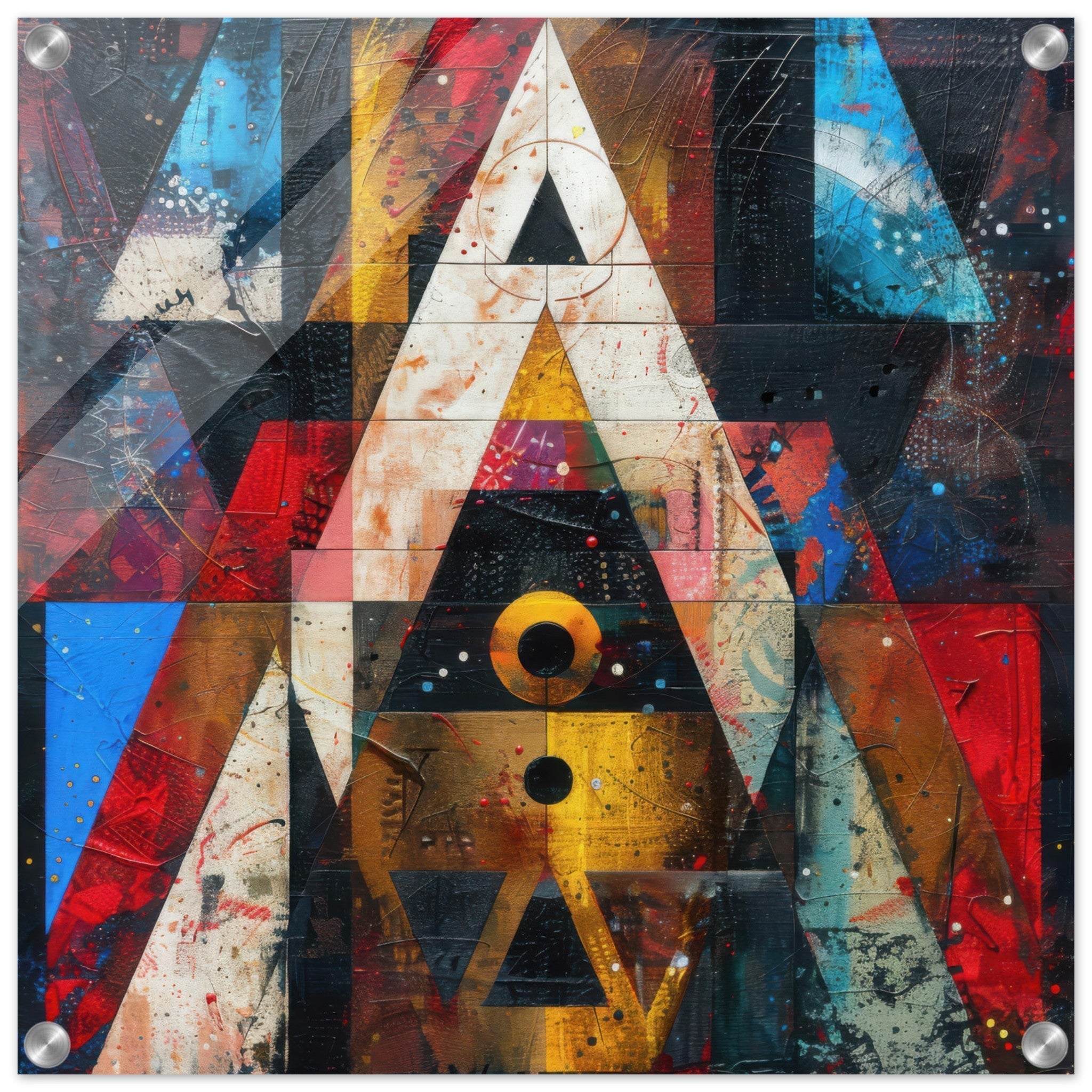 Acrylic Print Square - Free your mind abstract style 2 - Shop Ai Art WebShop - Digital Art online Store