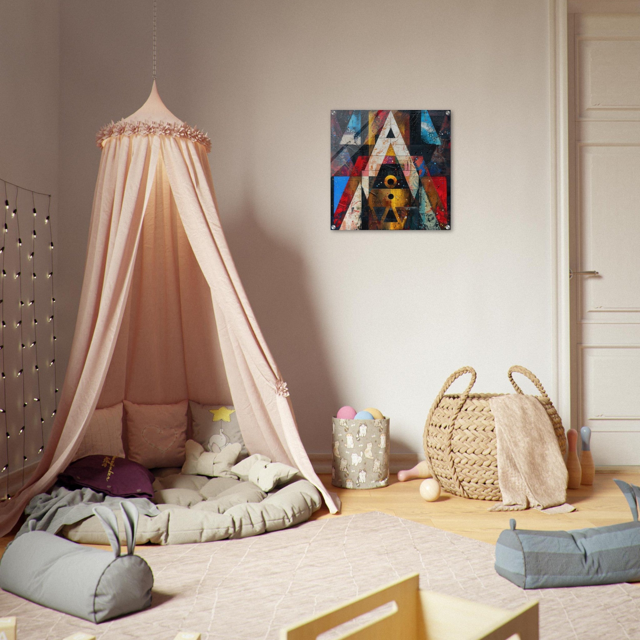 Acrylic Print Square - Free your mind abstract style 2 - Shop Ai Art WebShop - Digital Art online Store