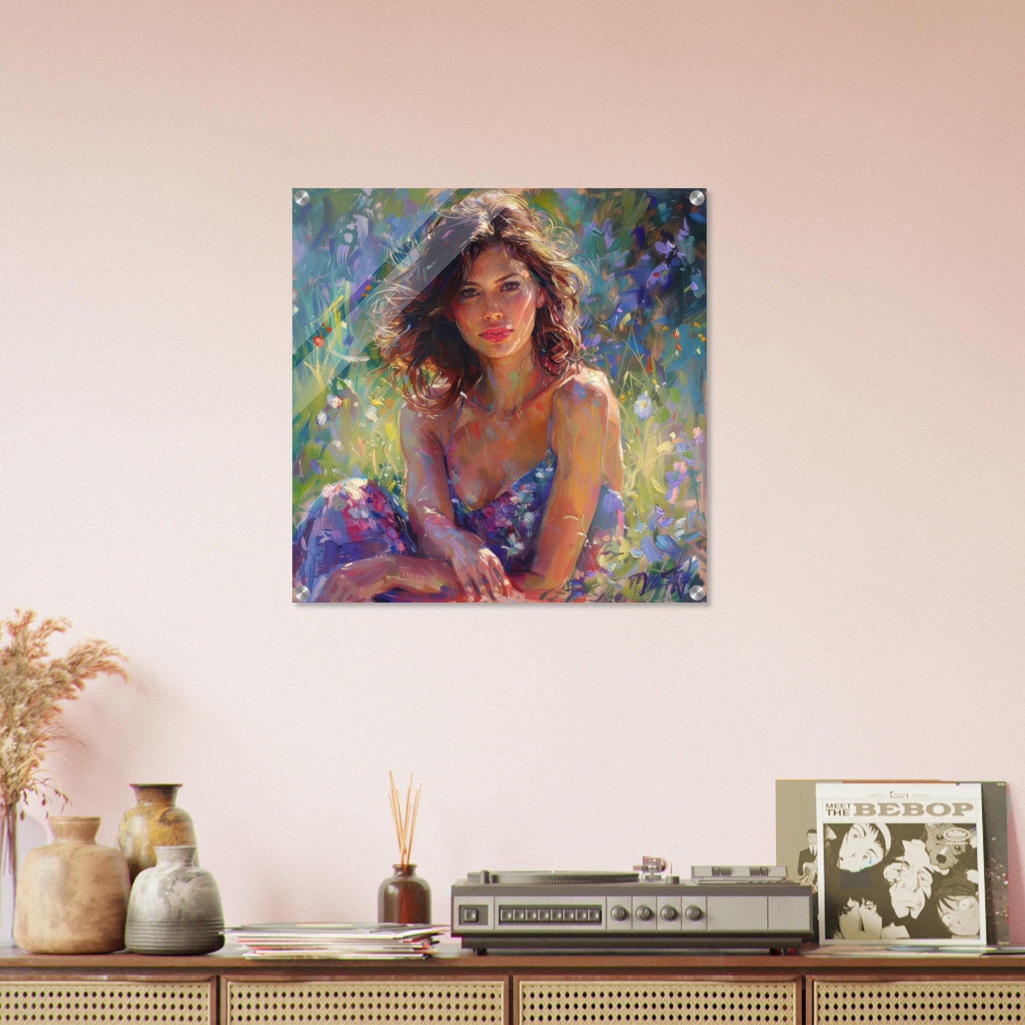 Acrylic Print Square - impressionism Hot Women 2 - Shop Ai Art WebShop - Digital Art online Store