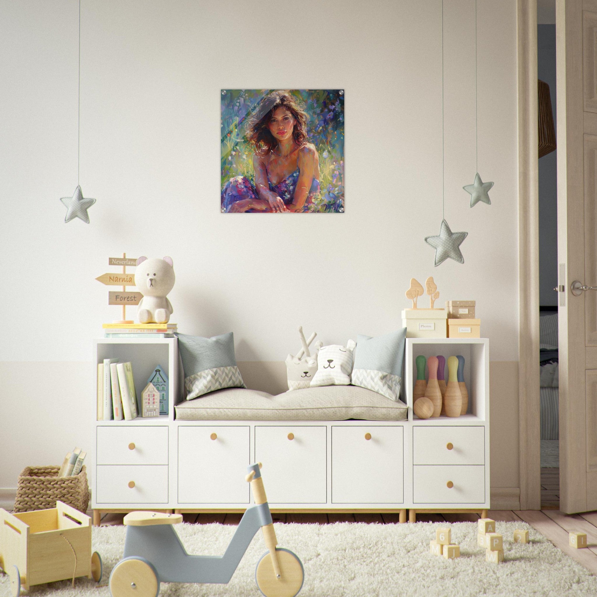 Acrylic Print Square - impressionism Hot Women 2 - Shop Ai Art WebShop - Digital Art online Store