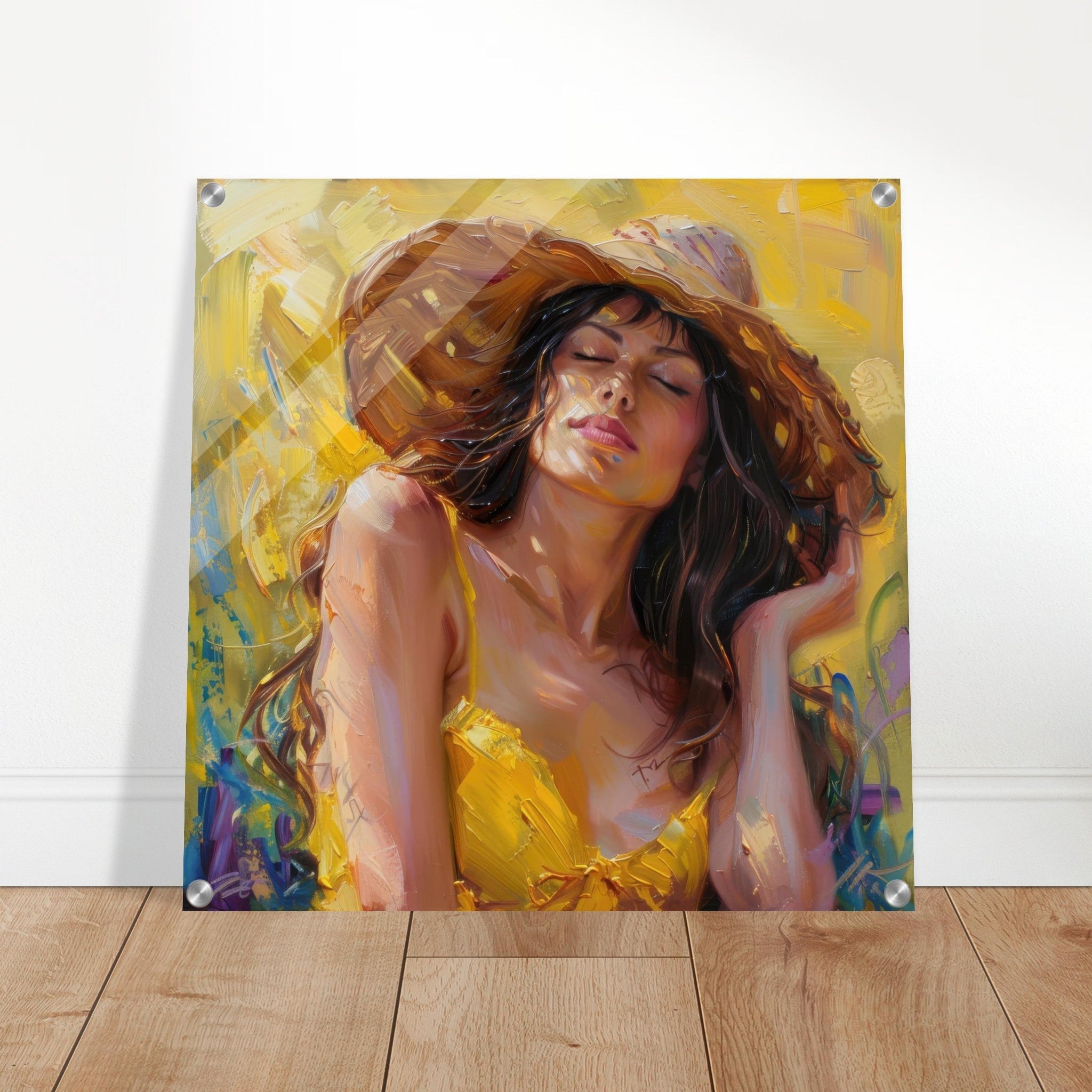 Acrylic Print Square - impressionism Hot Women - Shop Ai Art WebShop - Digital Art online Store