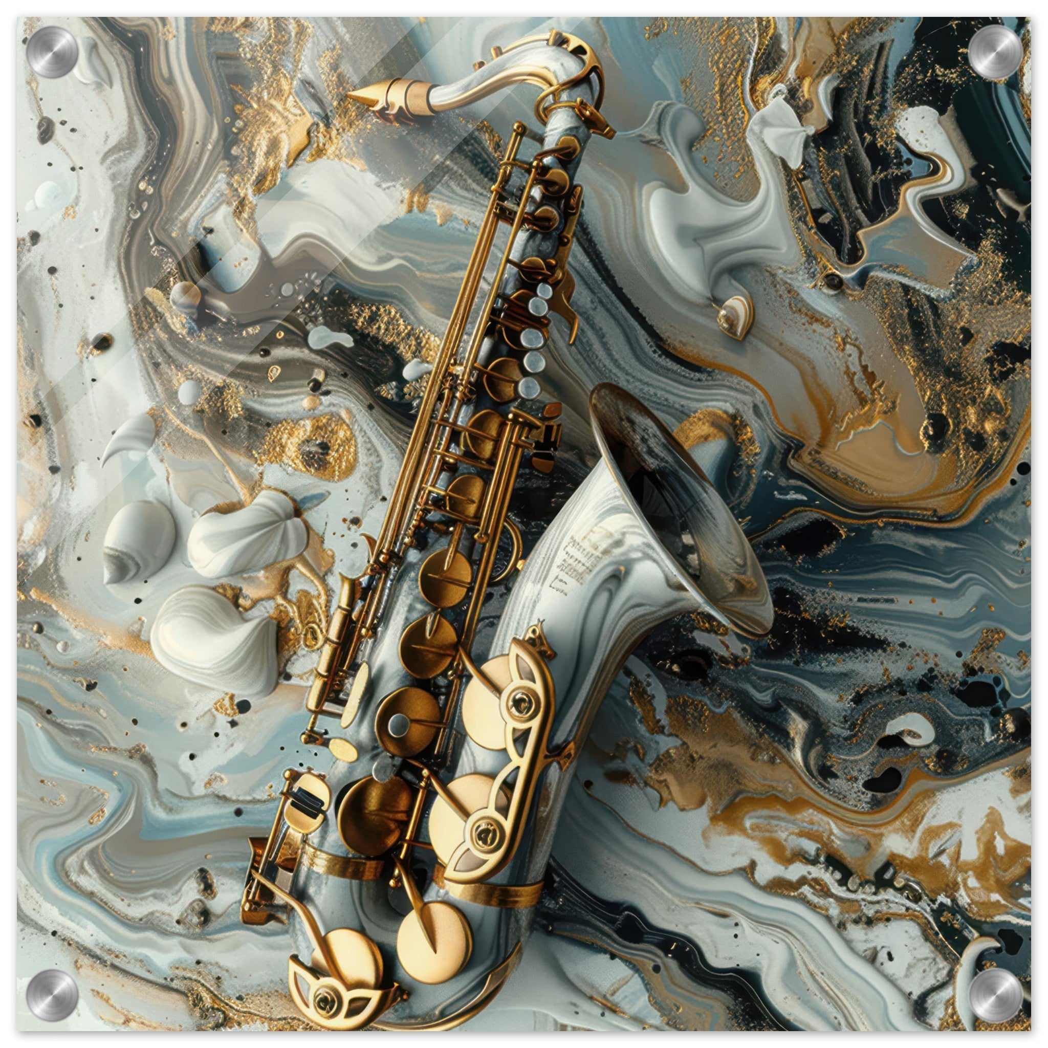 Acrylic Print Square - Music Art 2 - Shop Ai Art WebShop - Digital Art online Store