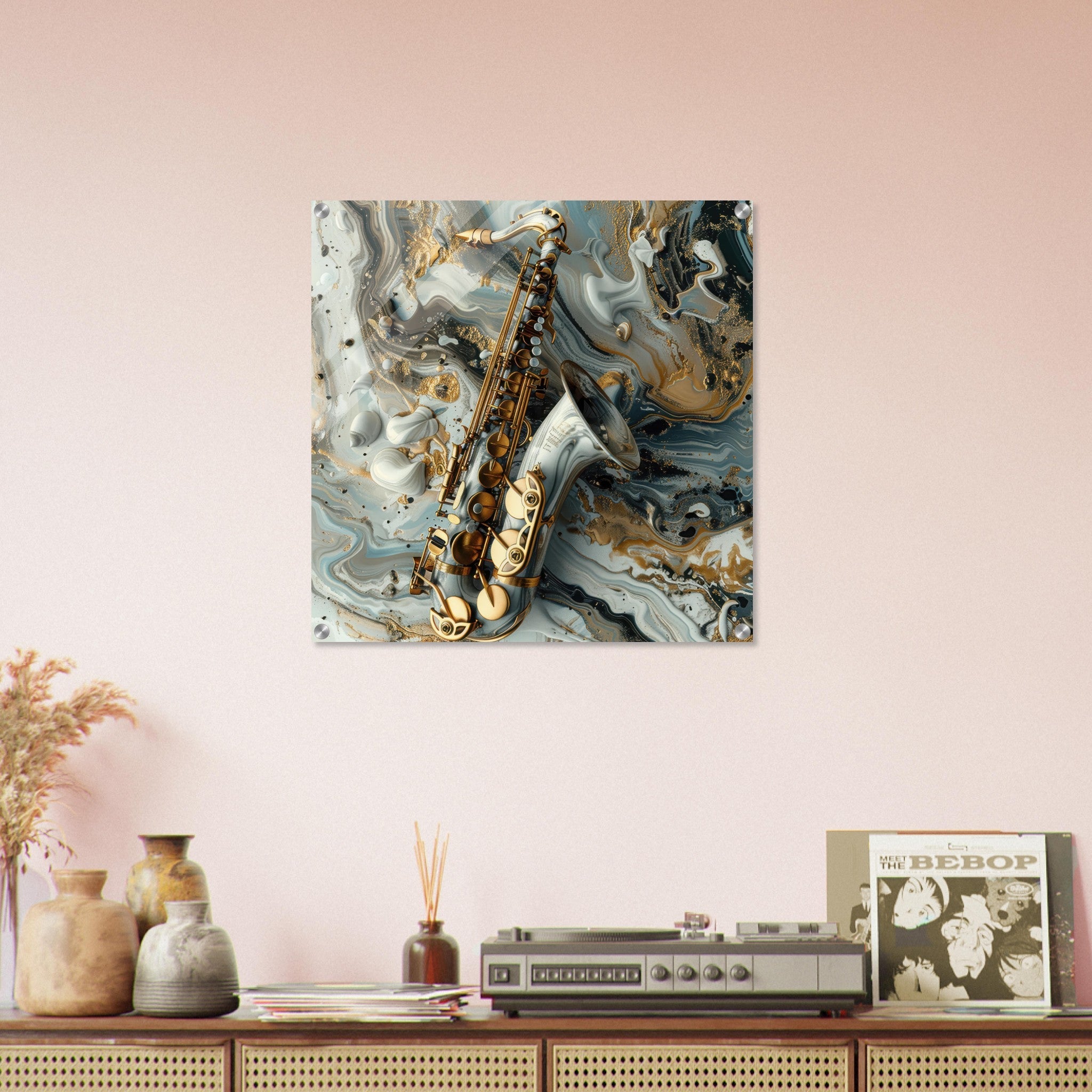Acrylic Print Square - Music Art 2 - Shop Ai Art WebShop - Digital Art online Store