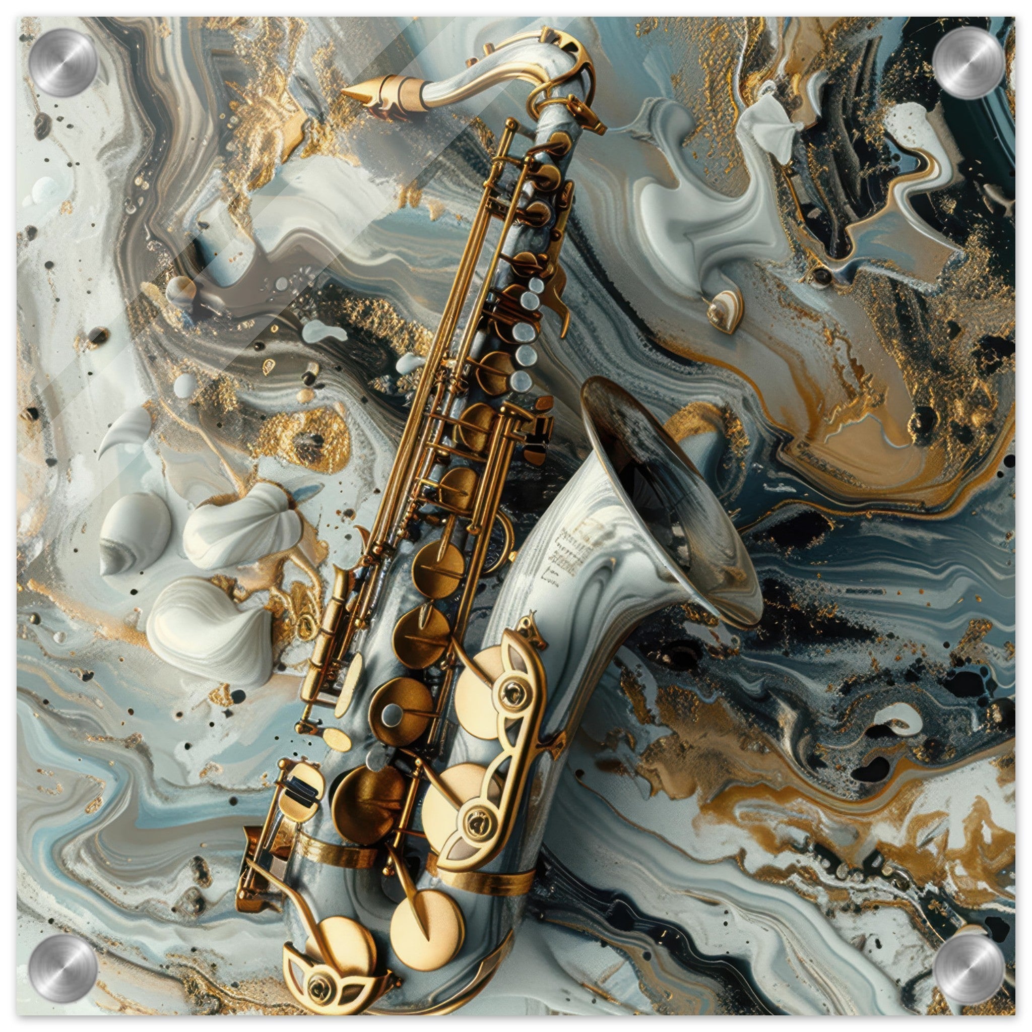 Acrylic Print Square - Music Art 2 - Shop Ai Art WebShop - Digital Art online Store