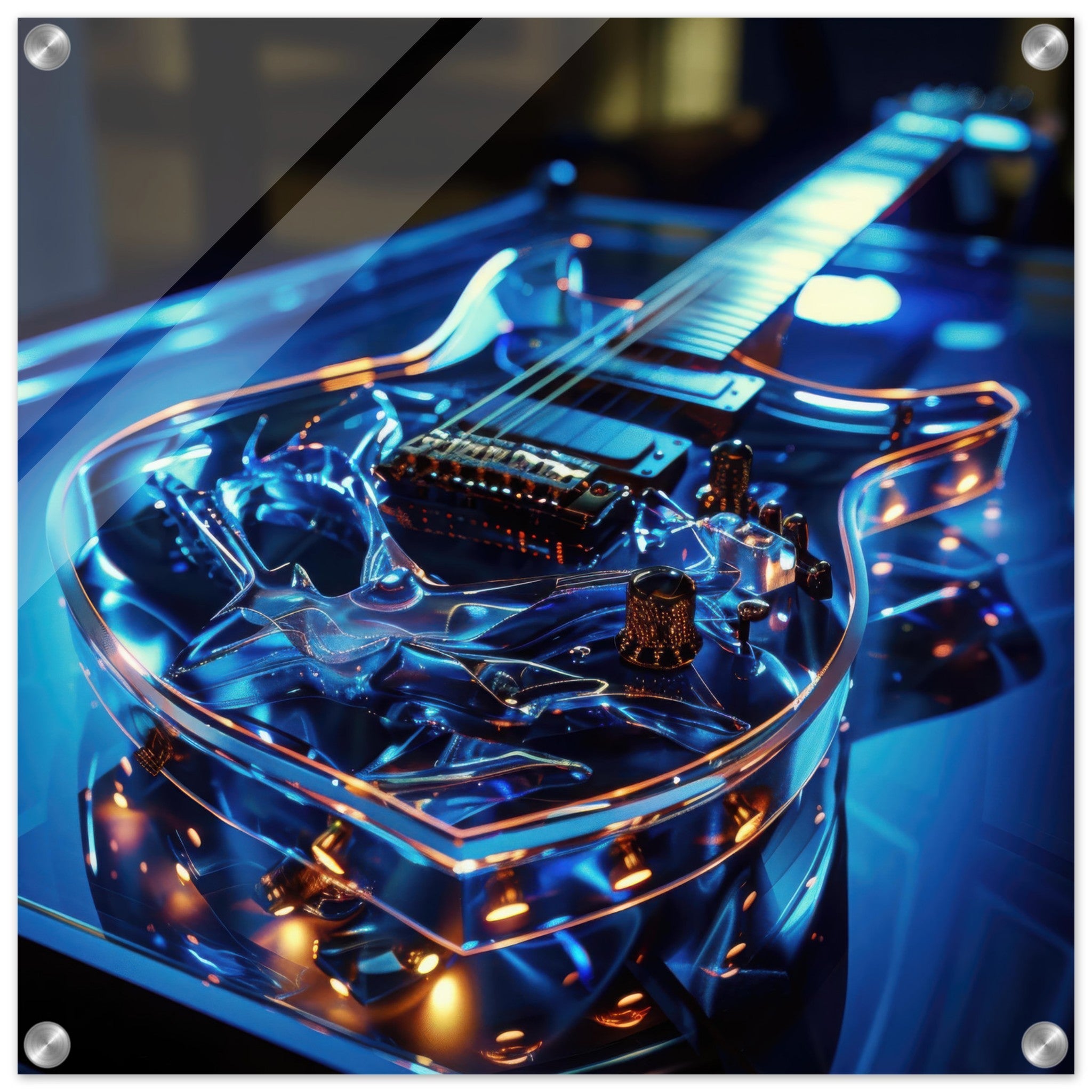 Acrylic Print Square - Music Art 6 - Shop Ai Art WebShop - Digital Art online Store