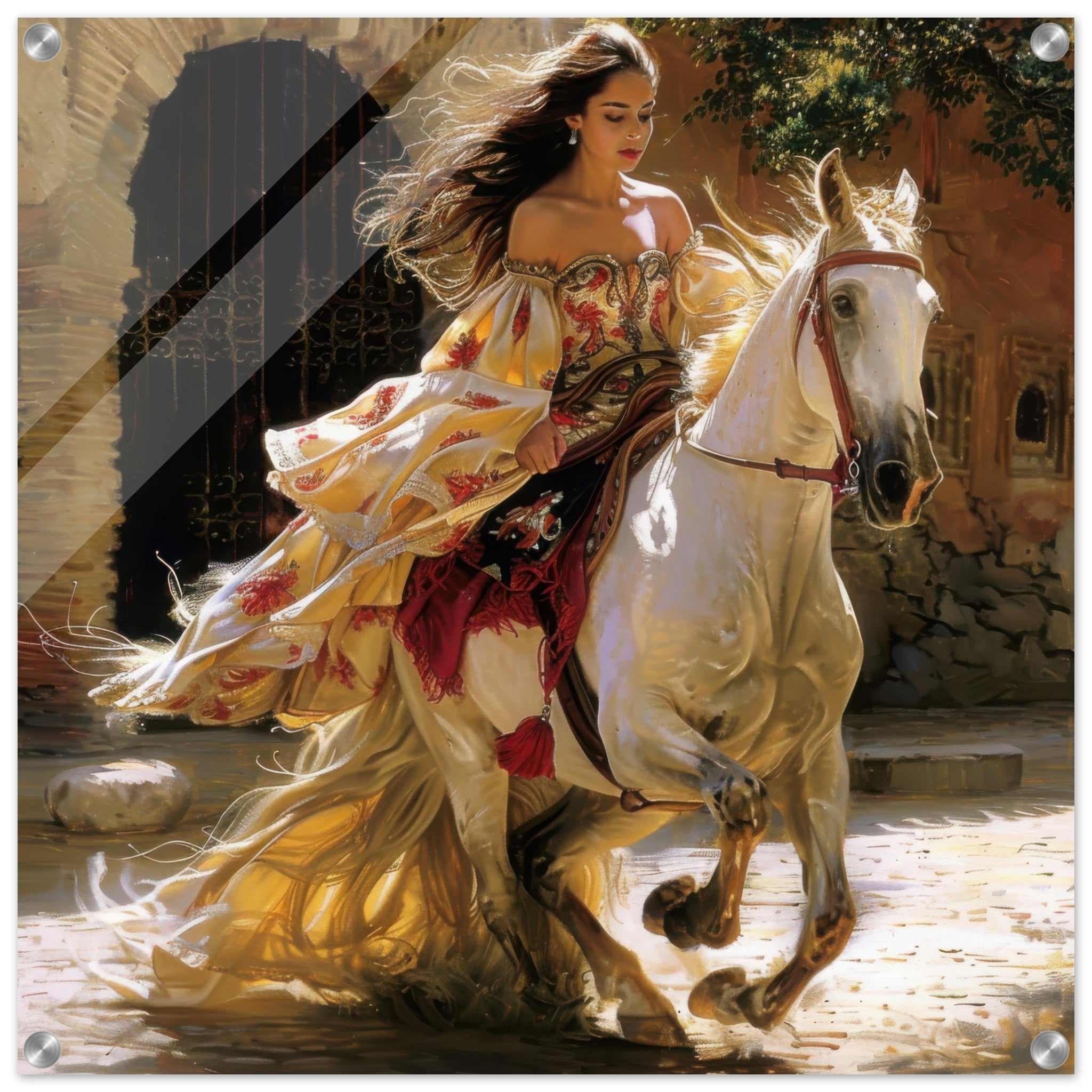 Acrylic Print Square - Romanticism art style culture of Spain 1 - Shop Ai Art WebShop - Digital Art online Store