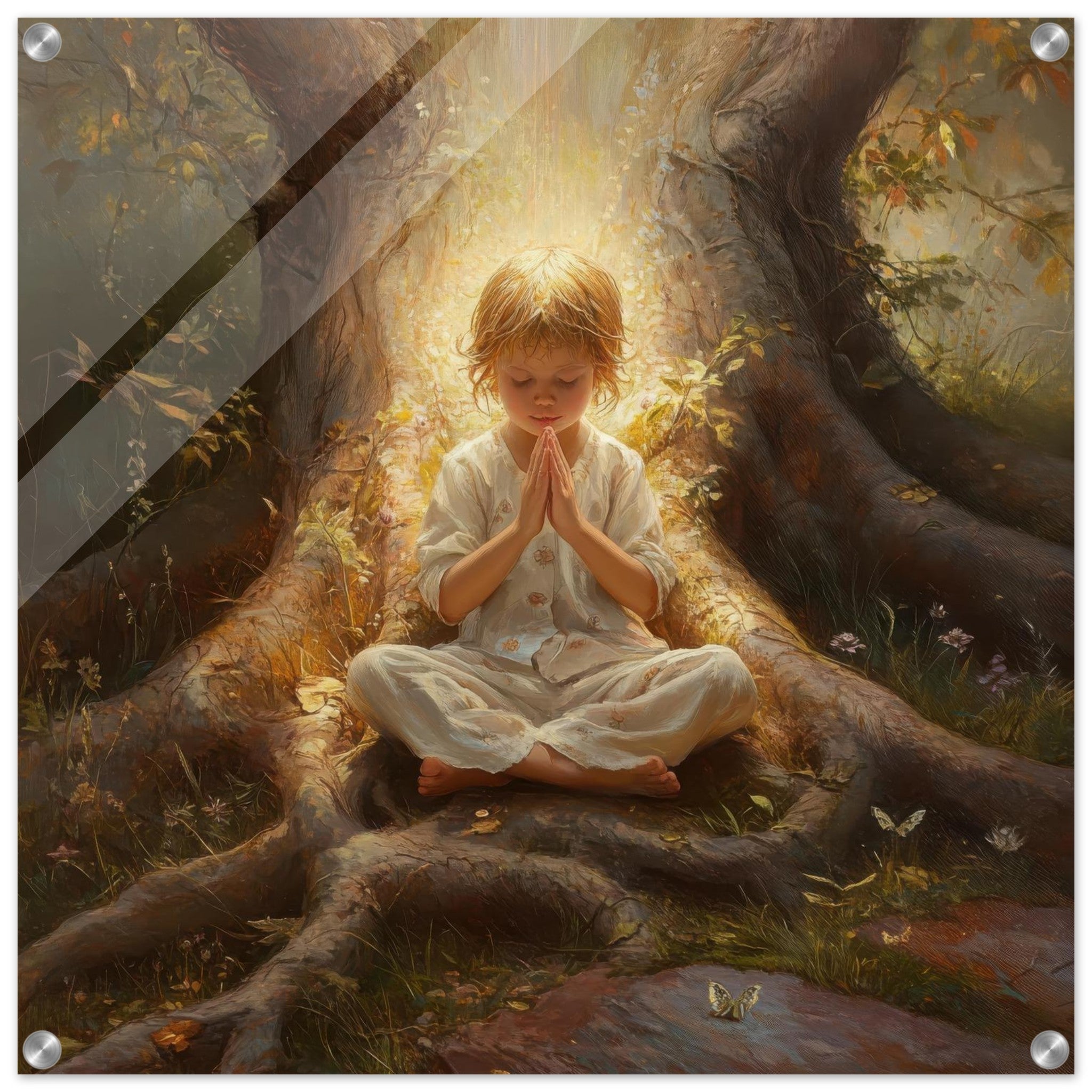 Acrylic Print Square - Spiritual Development in Childhood 4 - Shop Ai Art WebShop - Digital Art online Store