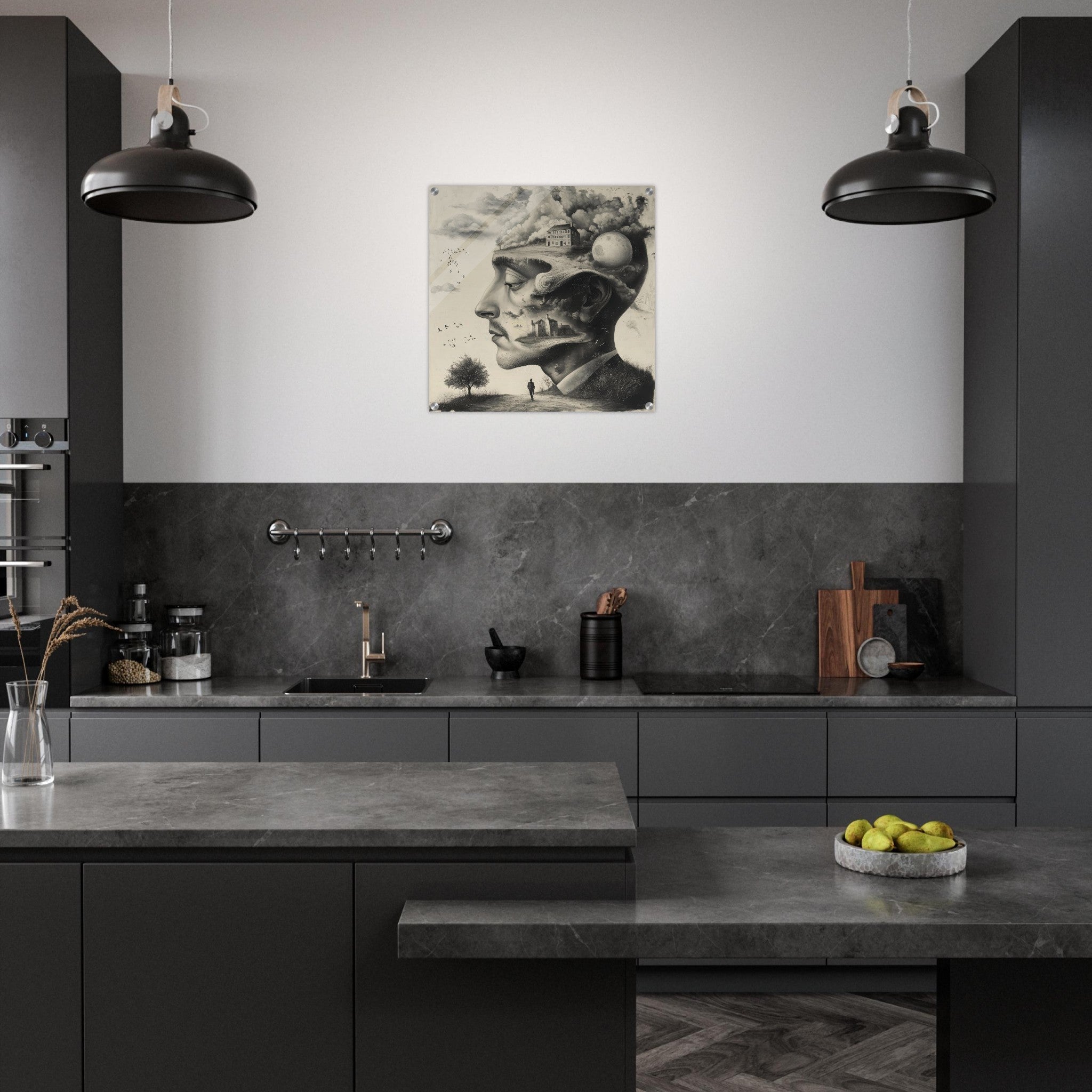 Acrylic Print Square - surrealistic art style 5 - Shop Ai Art WebShop - Digital Art online Store