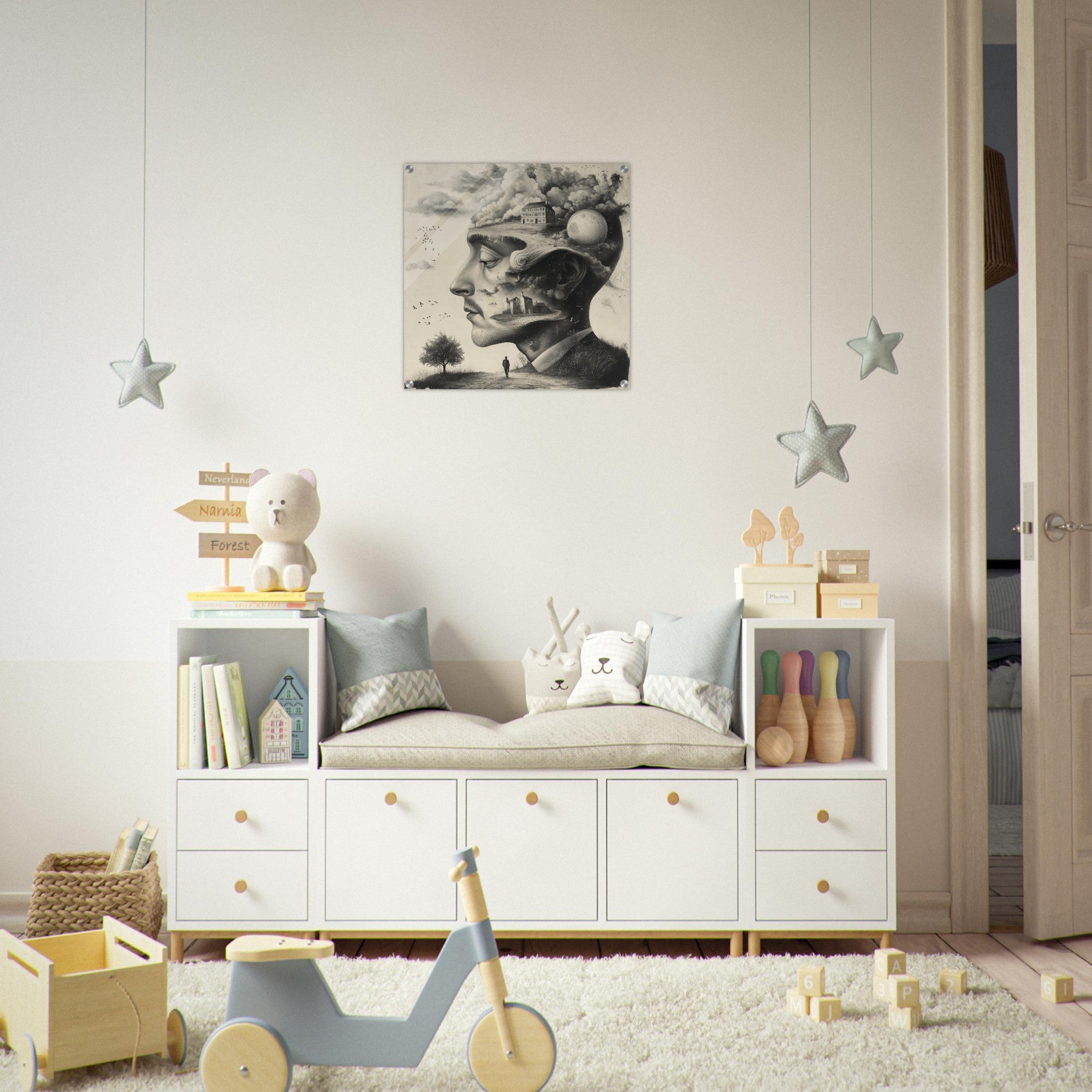 Acrylic Print Square - surrealistic art style 5 - Shop Ai Art WebShop - Digital Art online Store