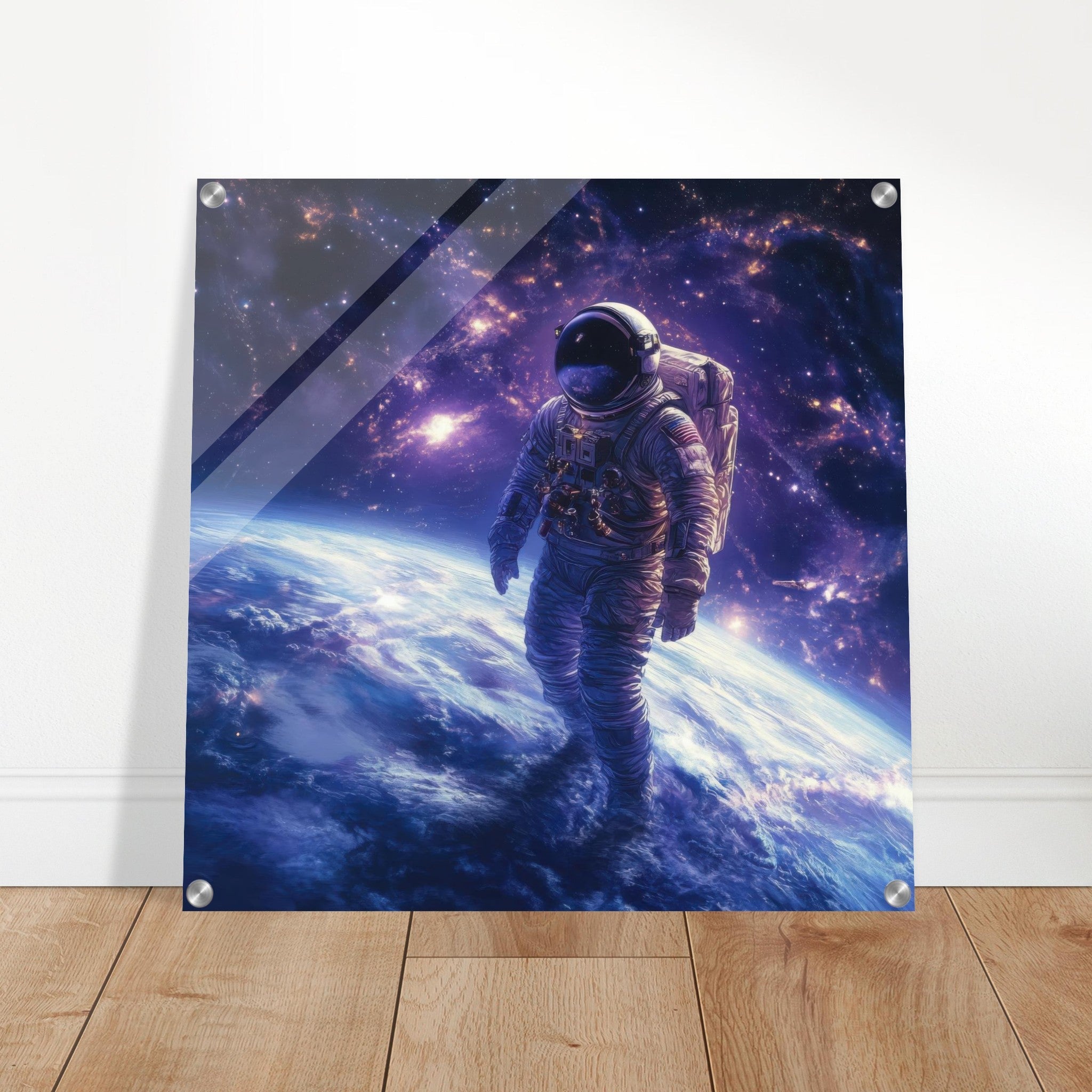 Acrylic Print Square - The role of space exploration in uniting humanit 1 - Shop Ai Art WebShop - Digital Art online Store
