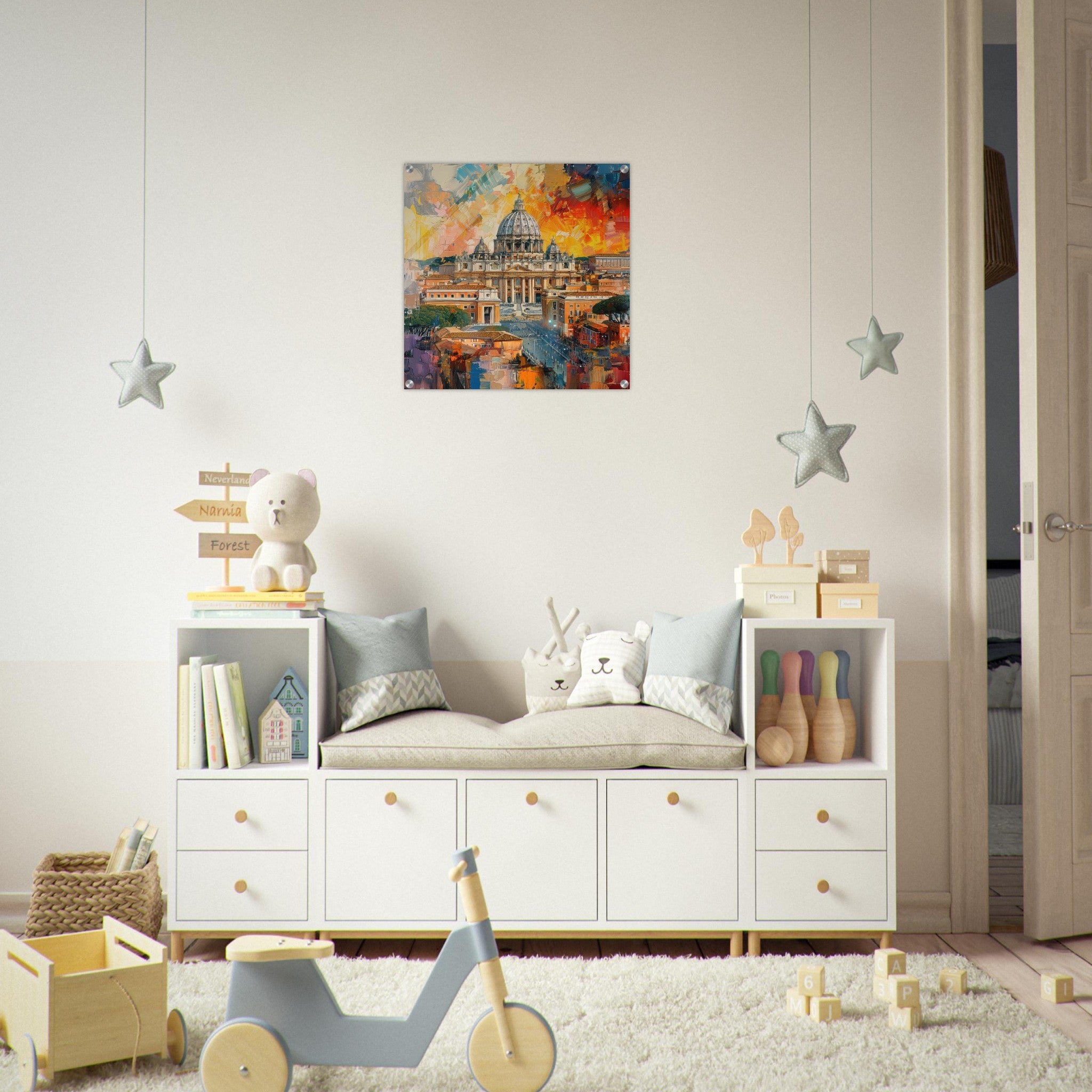 Acrylic Print Square - The Sacred Vesture abstract art style - Shop Ai Art WebShop - Digital Art online Store