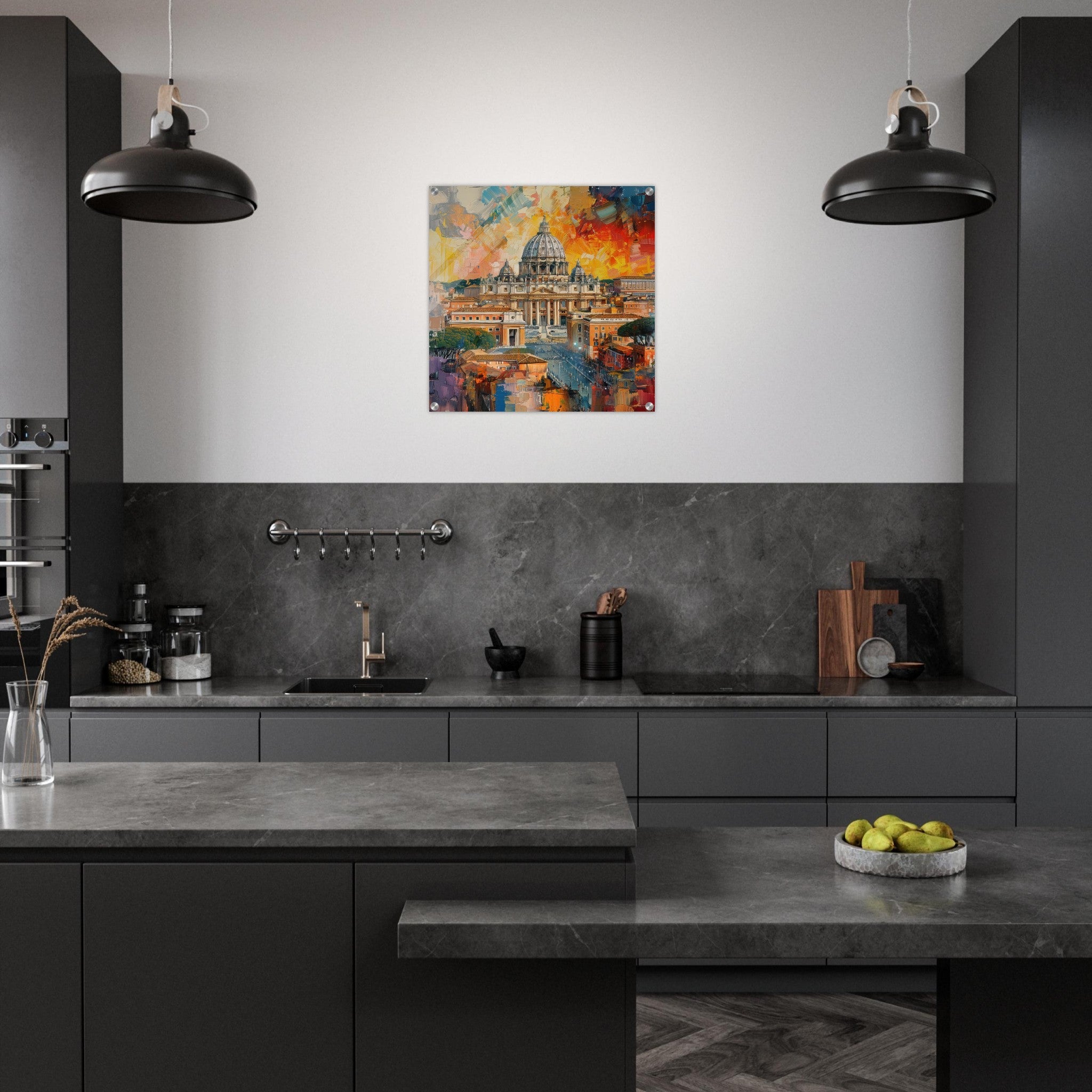 Acrylic Print Square - The Sacred Vesture abstract art style - Shop Ai Art WebShop - Digital Art online Store