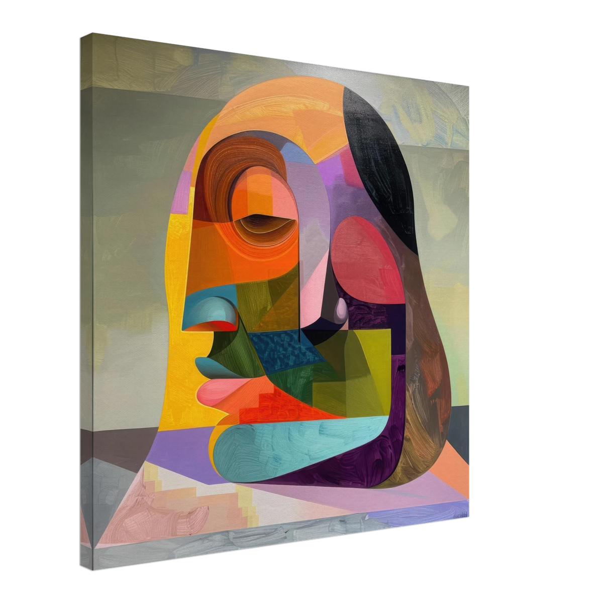 African Face in Abstract Style painting - Shop Ai Art WebShop - Digital Art online Store