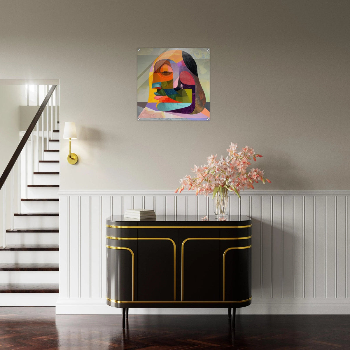 African Face in Abstract Style painting - Shop Ai Art WebShop - Digital Art online Store