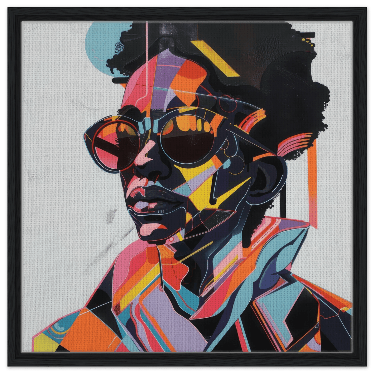 Afrofuturism swedish sharkansas in abstract styl 3 - Shop Ai Art WebShop - Digital Art online Store