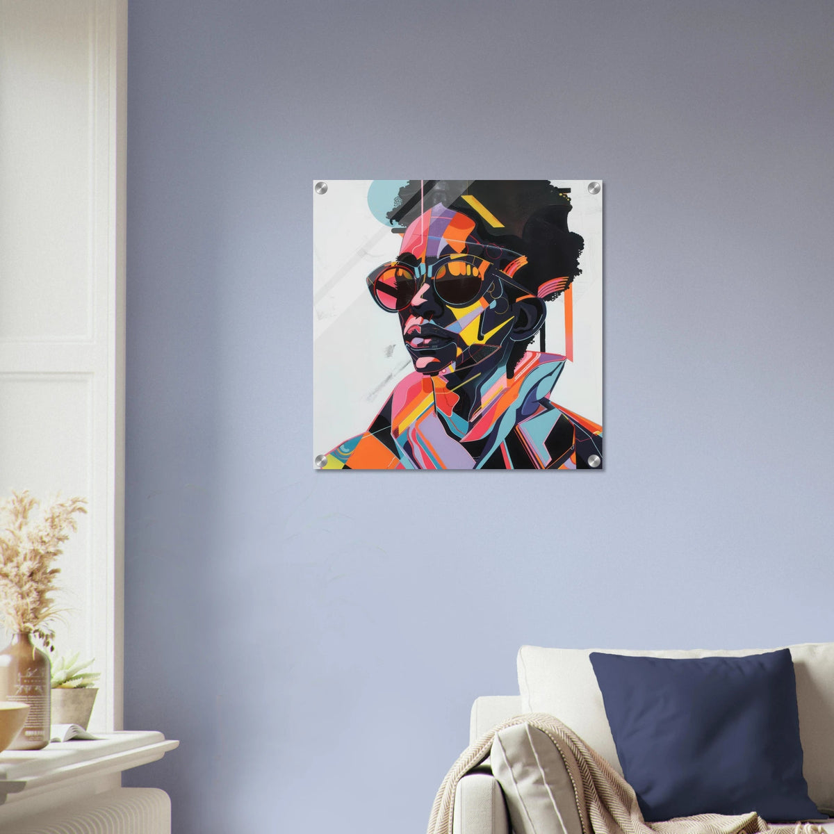 Afrofuturism swedish sharkansas in abstract styl 3 - Shop Ai Art WebShop - Digital Art online Store