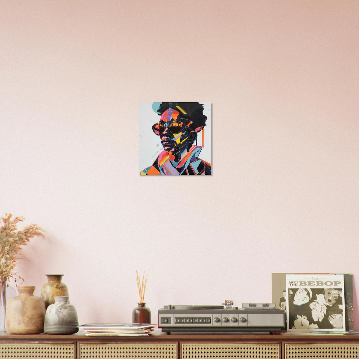 Afrofuturism swedish sharkansas in abstract styl 3 - Shop Ai Art WebShop - Digital Art online Store