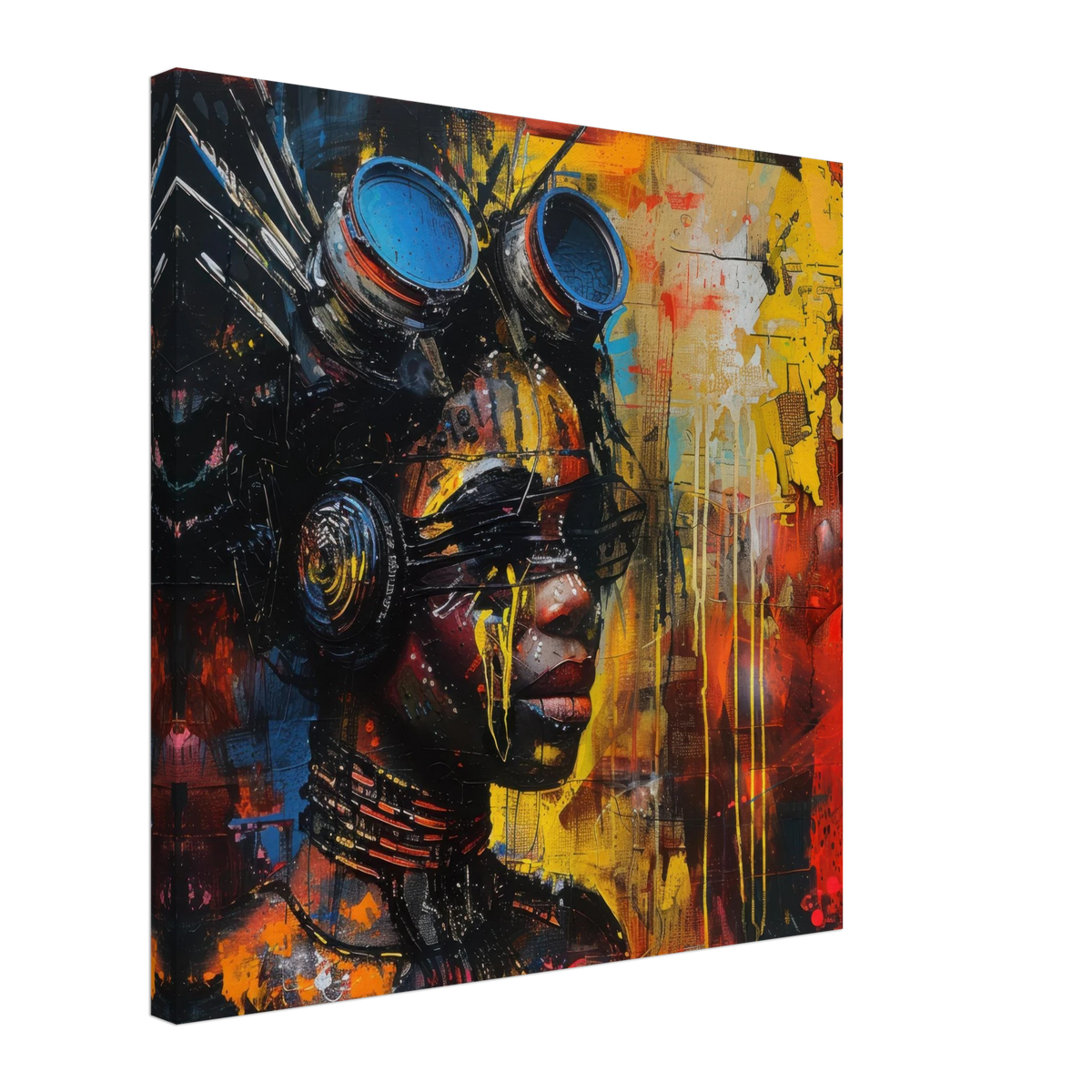 Afrofuturism swedish sharkansas in abstract styl 7 - Shop Ai Art WebShop - Digital Art online Store