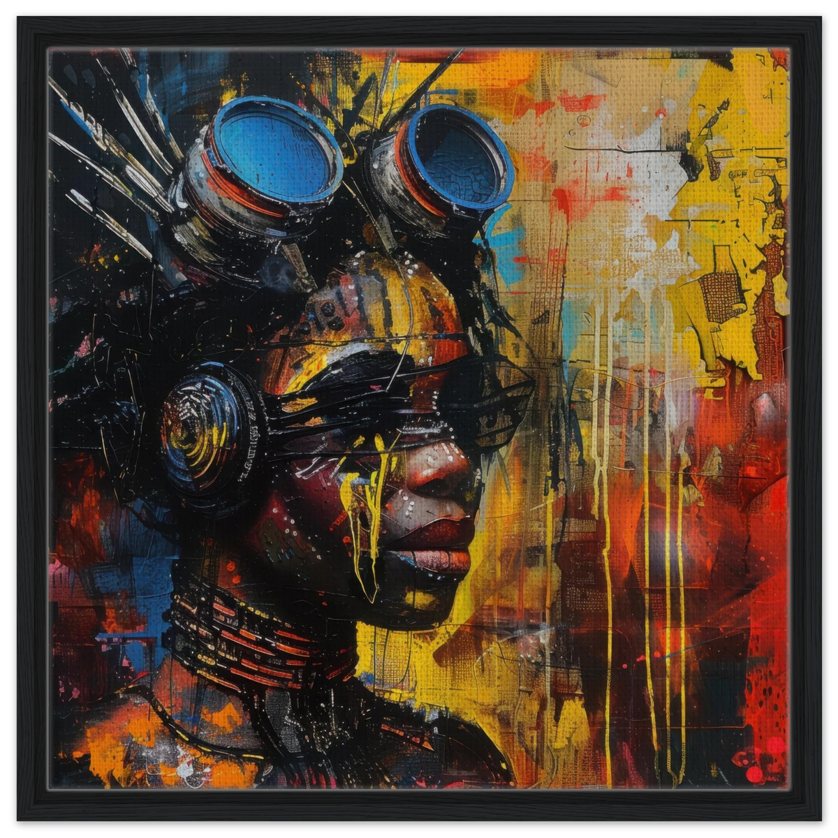 Afrofuturism swedish sharkansas in abstract styl 7 - Shop Ai Art WebShop - Digital Art online Store