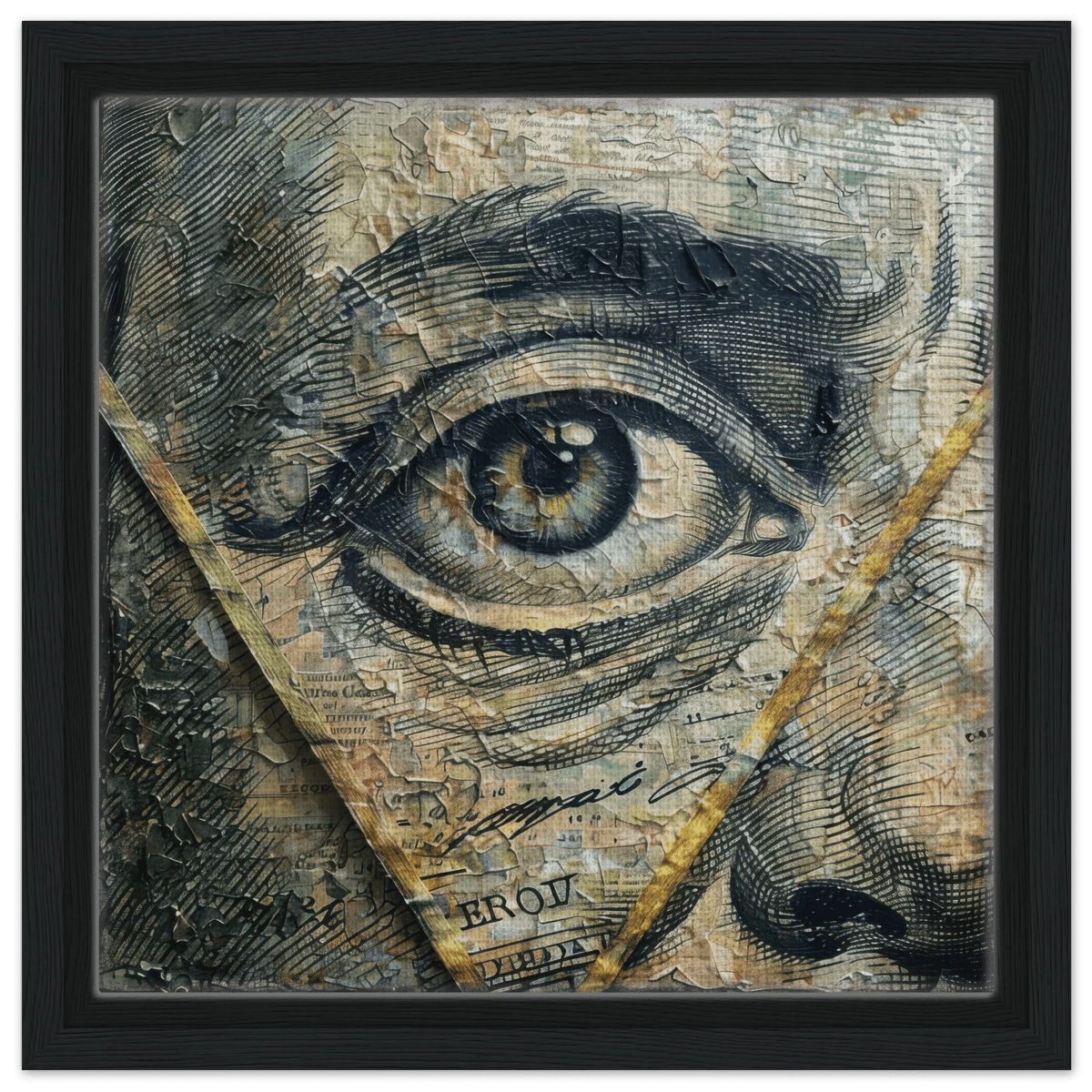 All seeing eye in a 1 dollar bill abstract art - Shop Ai Art WebShop - Digital Art online Store