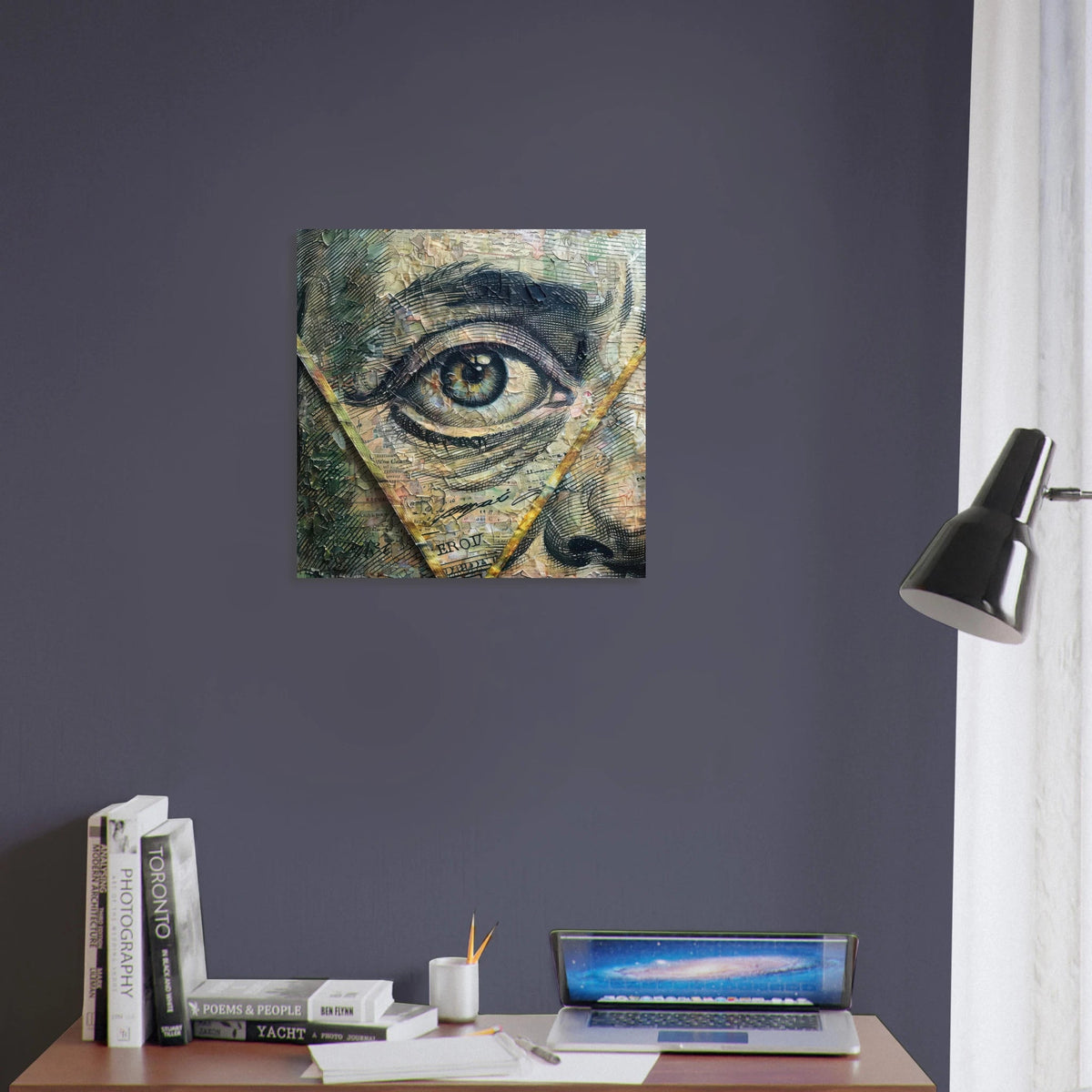 All seeing eye in a 1 dollar bill abstract art - Shop Ai Art WebShop - Digital Art online Store