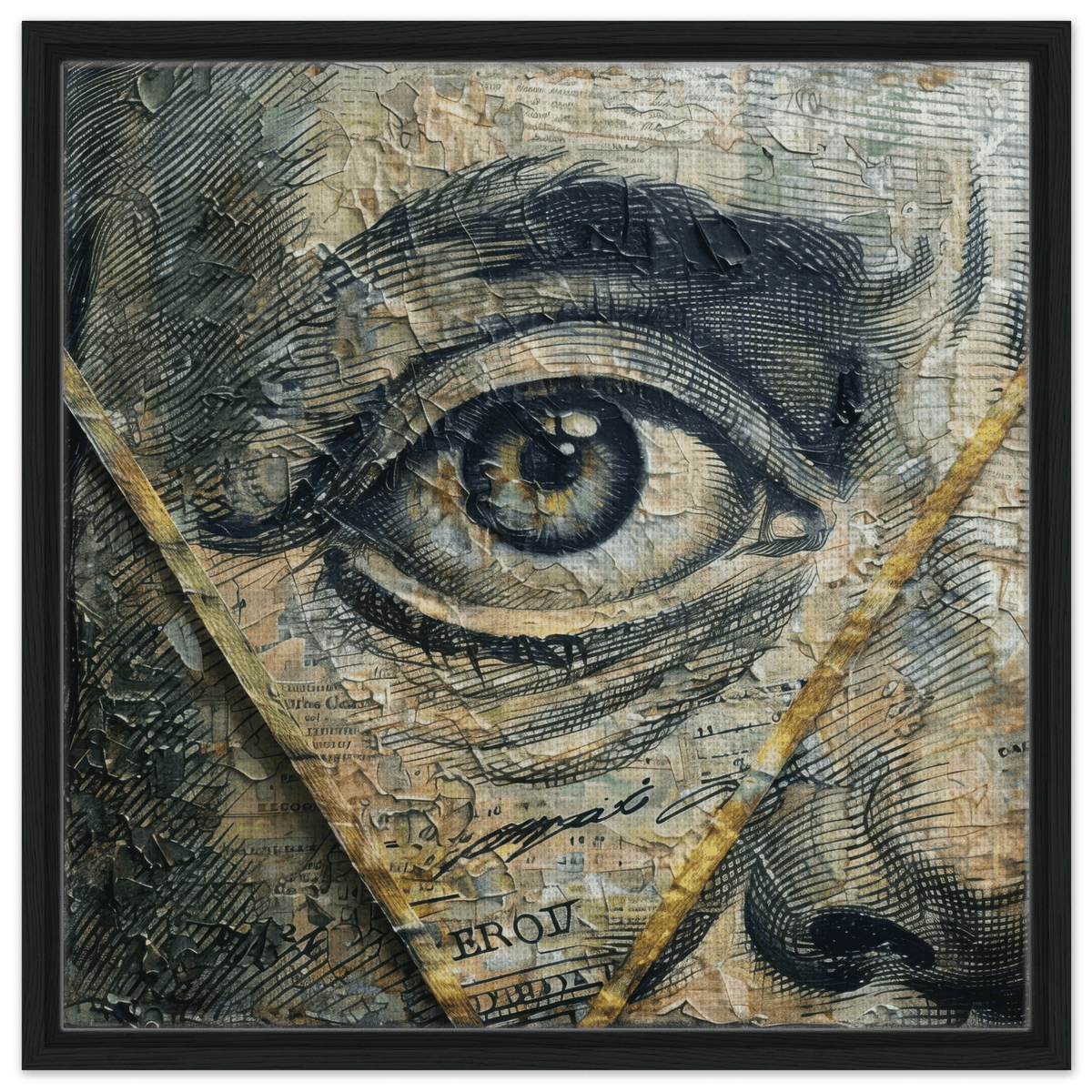 All seeing eye in a 1 dollar bill abstract art - Shop Ai Art WebShop - Digital Art online Store