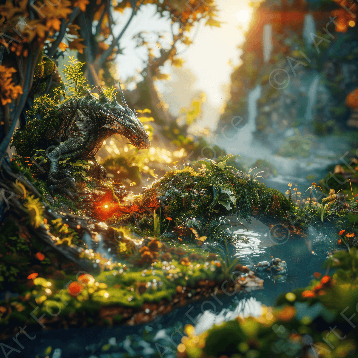 Amazing fantasy world with fantasy creatures 55m 8 - Shop Ai Art WebShop - Digital Art online Store