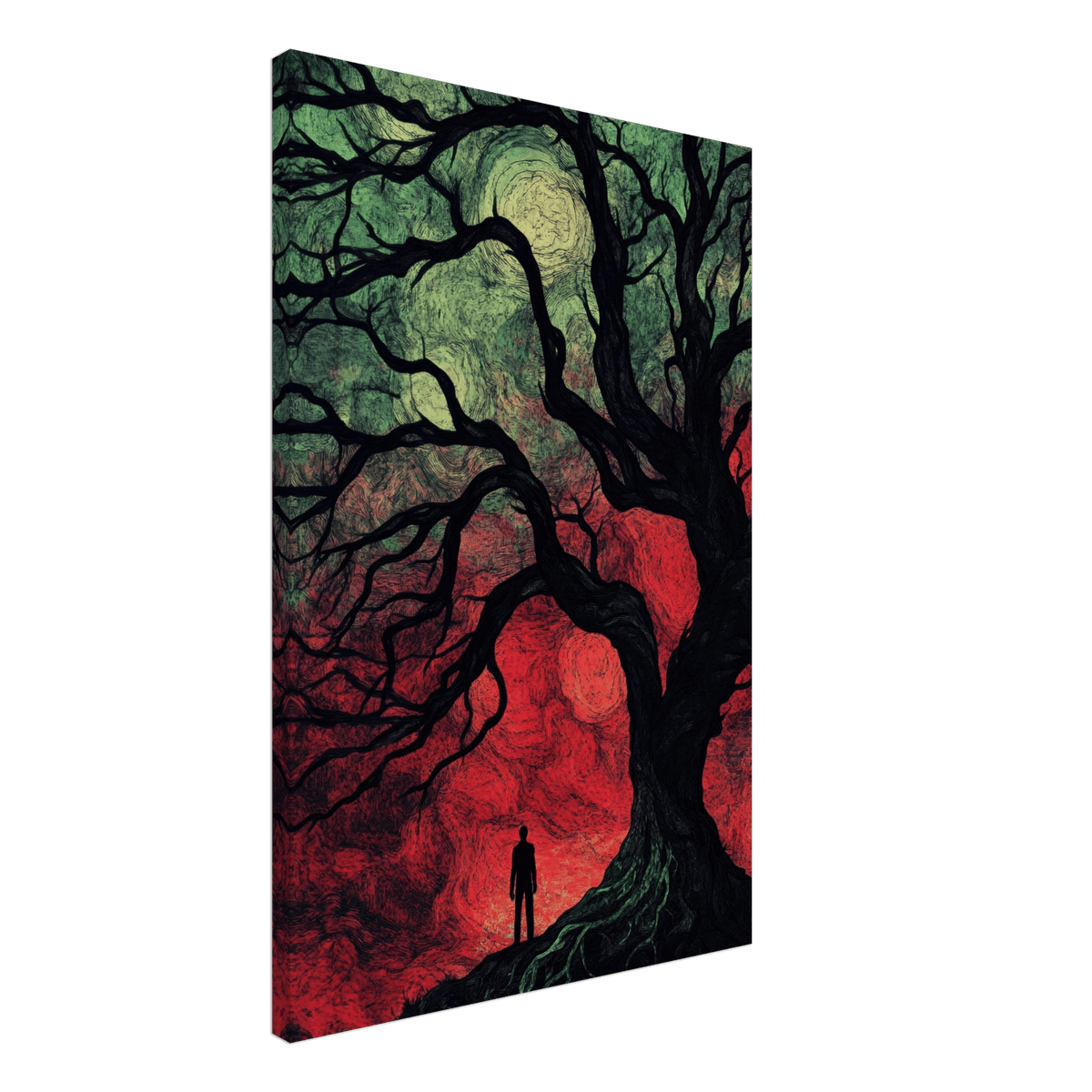 Ancient trees twist into monstrous contorted fig 1 - Shop Ai Art WebShop - Digital Art online Store