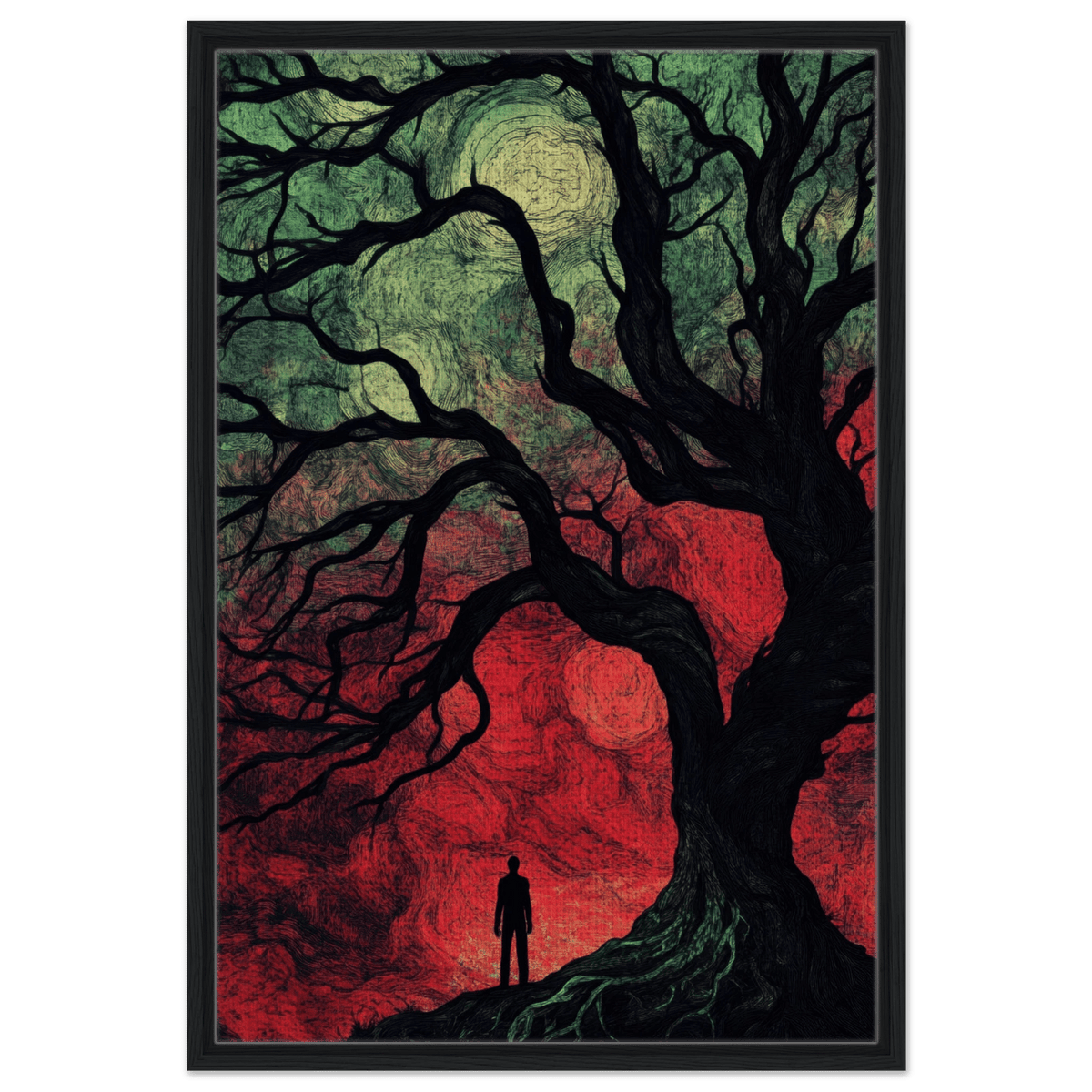 Ancient trees twist into monstrous contorted fig 1 - Shop Ai Art WebShop - Digital Art online Store