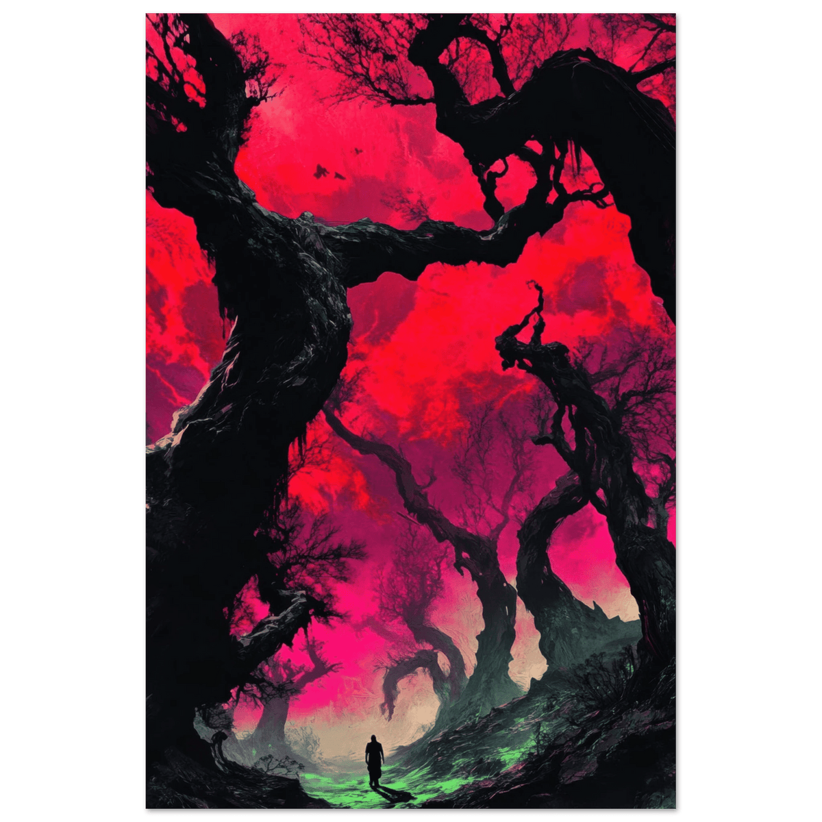 Ancient trees twist into monstrous contorted fig 2 - Shop Ai Art WebShop - Digital Art online Store