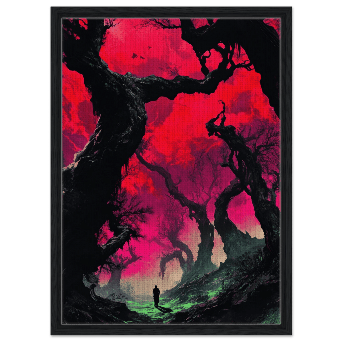Ancient trees twist into monstrous contorted fig 2 - Shop Ai Art WebShop - Digital Art online Store