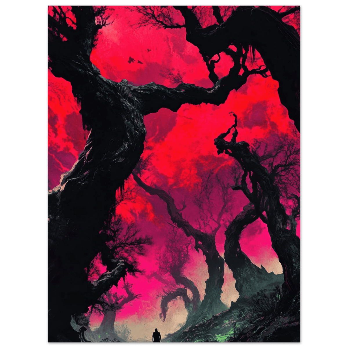 Ancient trees twist into monstrous contorted fig 2 - Shop Ai Art WebShop - Digital Art online Store