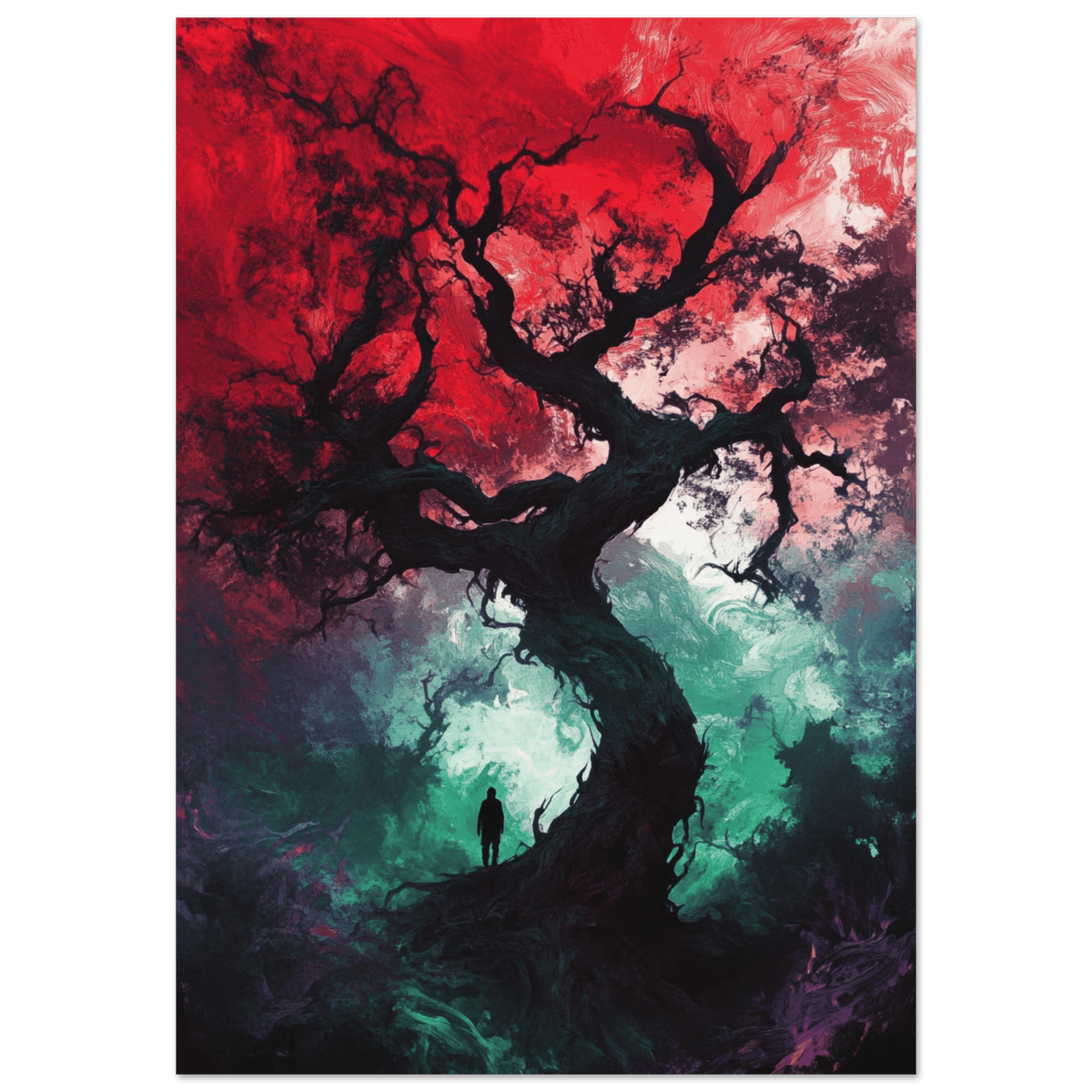 Ancient trees twist into monstrous contorted fig 3 - Shop Ai Art WebShop - Digital Art online Store