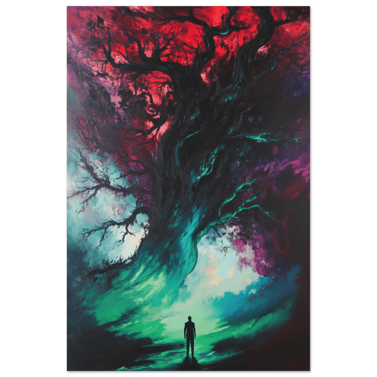 Ancient trees twist into monstrous contorted fig - Shop Ai Art WebShop - Digital Art online Store