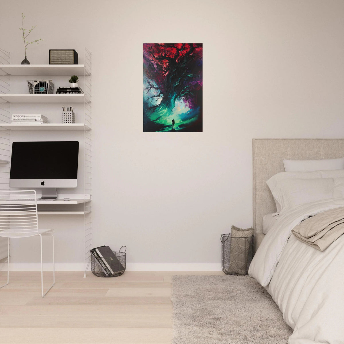 Ancient trees twist into monstrous contorted fig - Shop Ai Art WebShop - Digital Art online Store