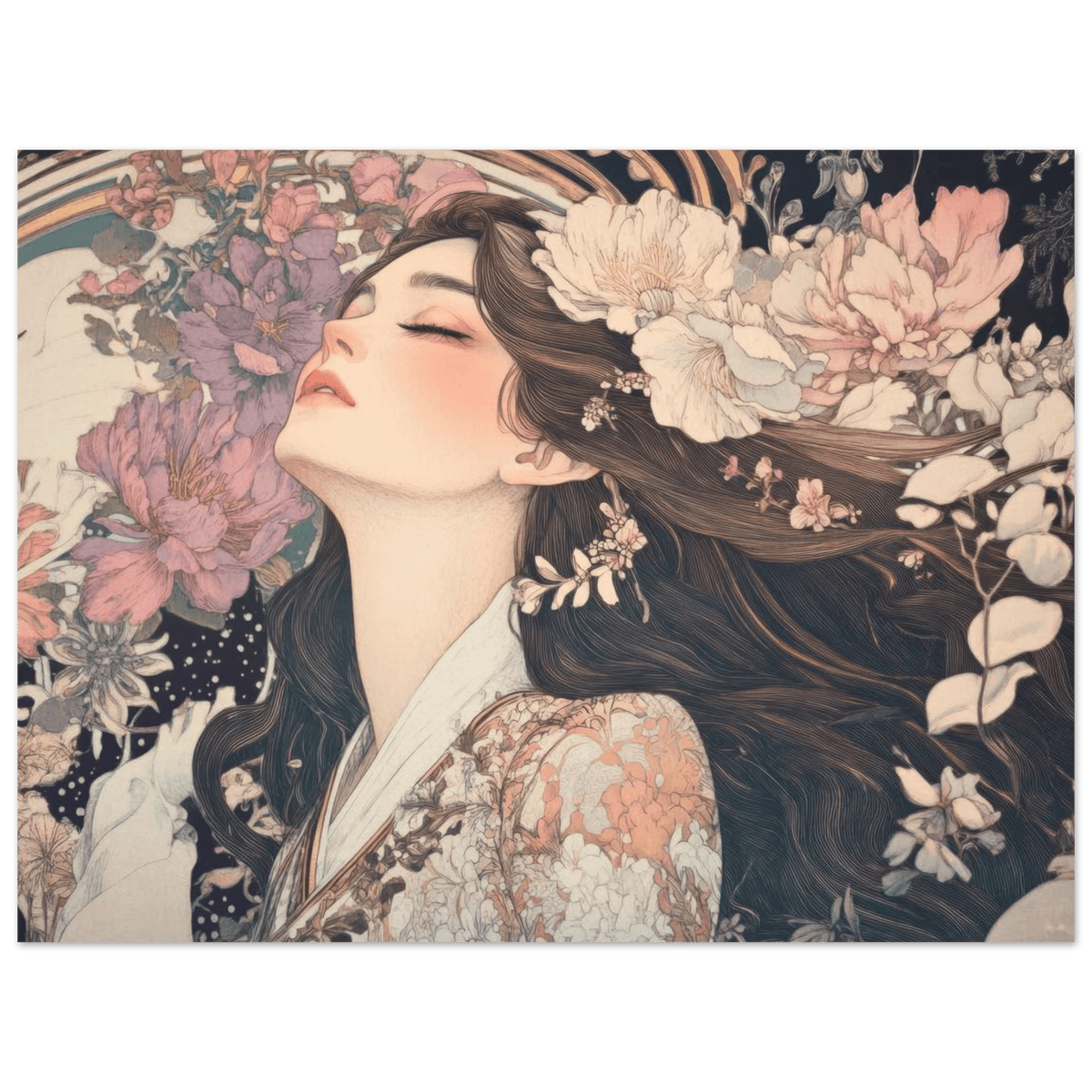 Art Nouveau Enchanted Garden An Art Nouveau inst 2 - Shop Ai Art WebShop - Digital Art online Store