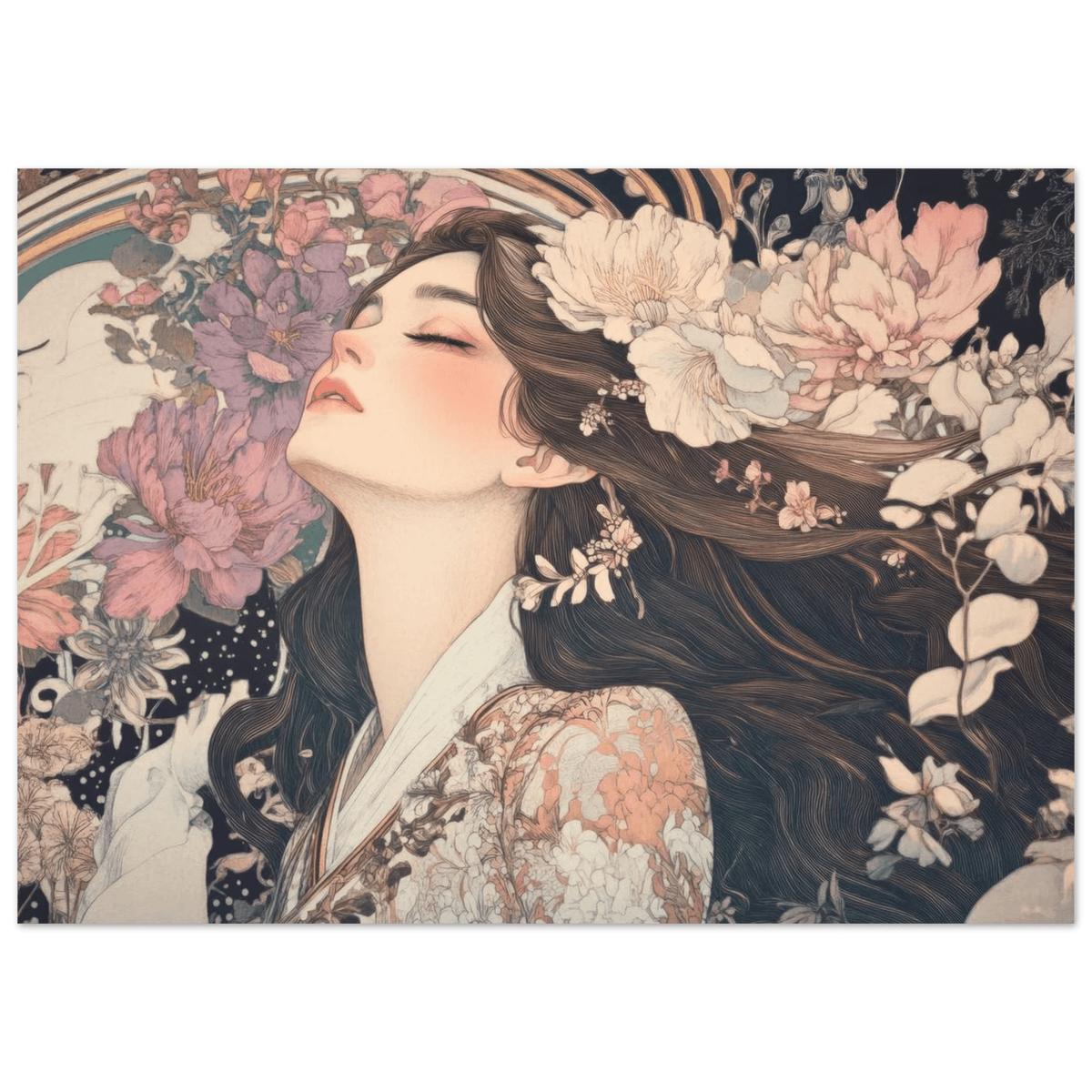Art Nouveau Enchanted Garden An Art Nouveau inst 2 - Shop Ai Art WebShop - Digital Art online Store