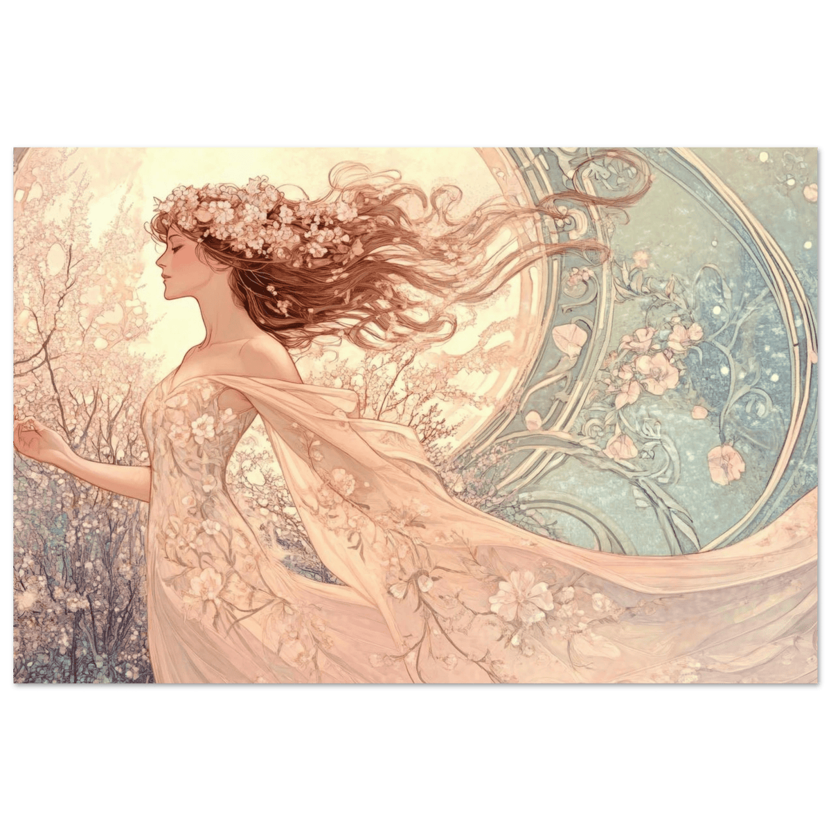 Art Nouveau Enchanted Garden An Art Nouveau inst 6 - Shop Ai Art WebShop - Digital Art online Store