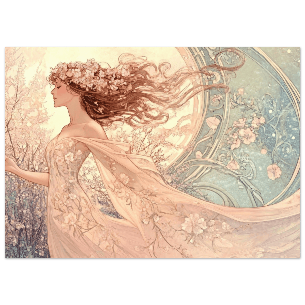 Art Nouveau Enchanted Garden An Art Nouveau inst 6 - Shop Ai Art WebShop - Digital Art online Store