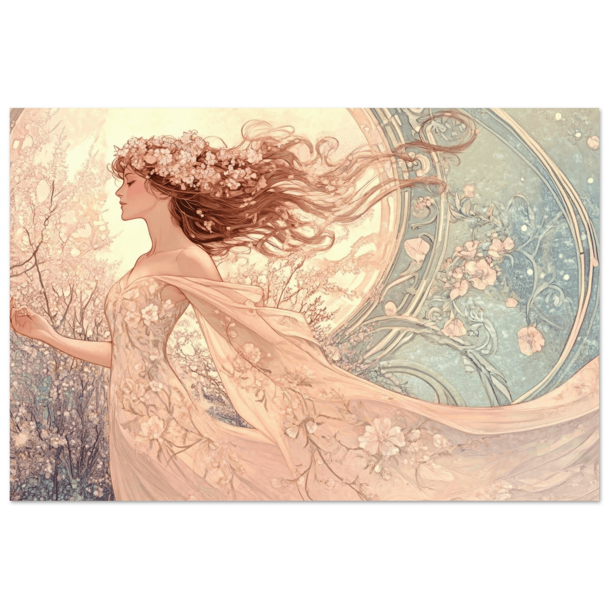 Art Nouveau Enchanted Garden An Art Nouveau inst 6 - Shop Ai Art WebShop - Digital Art online Store