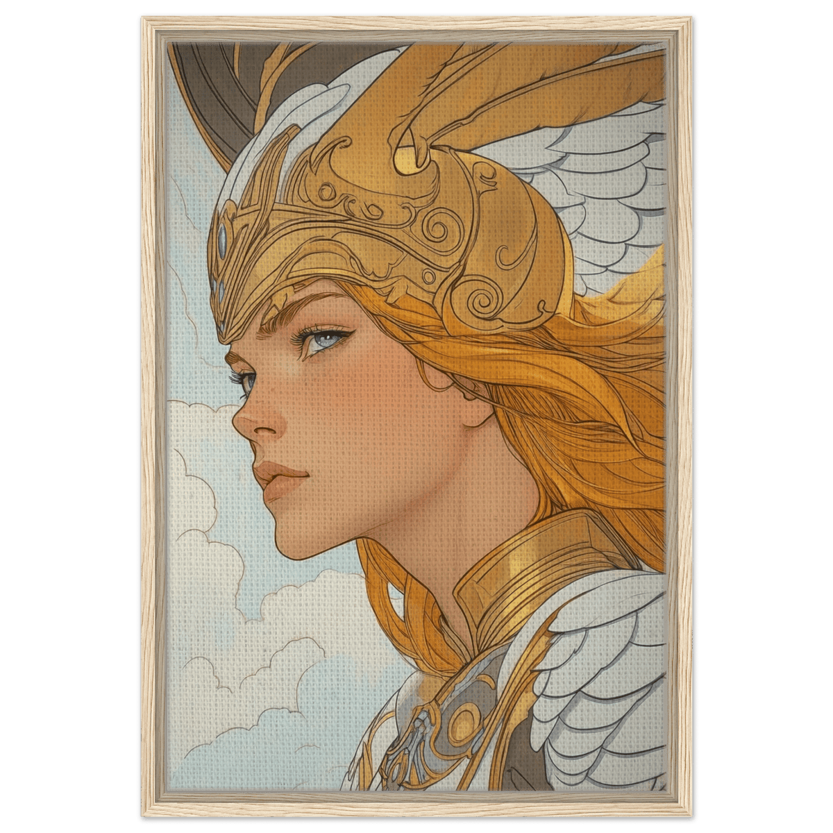 Art Nouveau Valkyries Flight Art Nouveau Close 1 - Shop Ai Art WebShop - Digital Art online Store