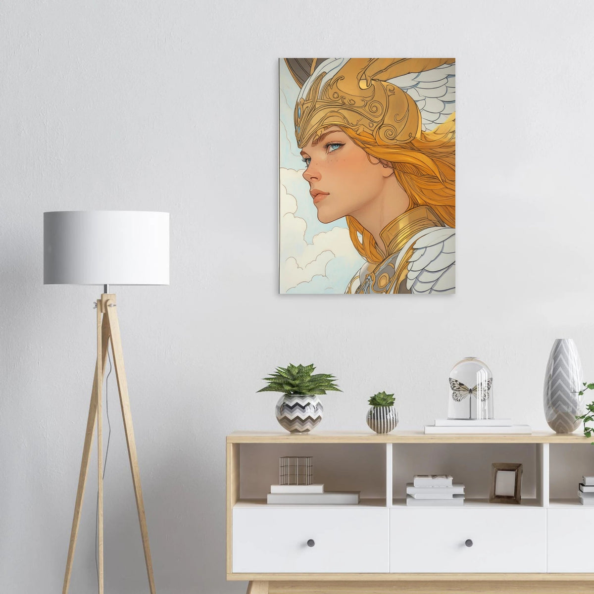 Art Nouveau Valkyries Flight Art Nouveau Close 1 - Shop Ai Art WebShop - Digital Art online Store