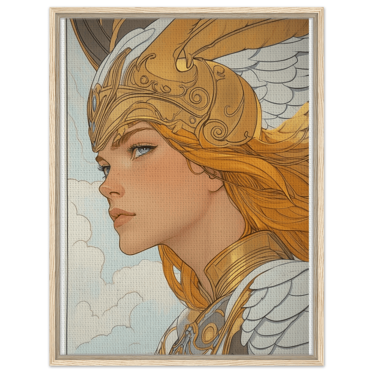 Art Nouveau Valkyries Flight Art Nouveau Close 1 - Shop Ai Art WebShop - Digital Art online Store