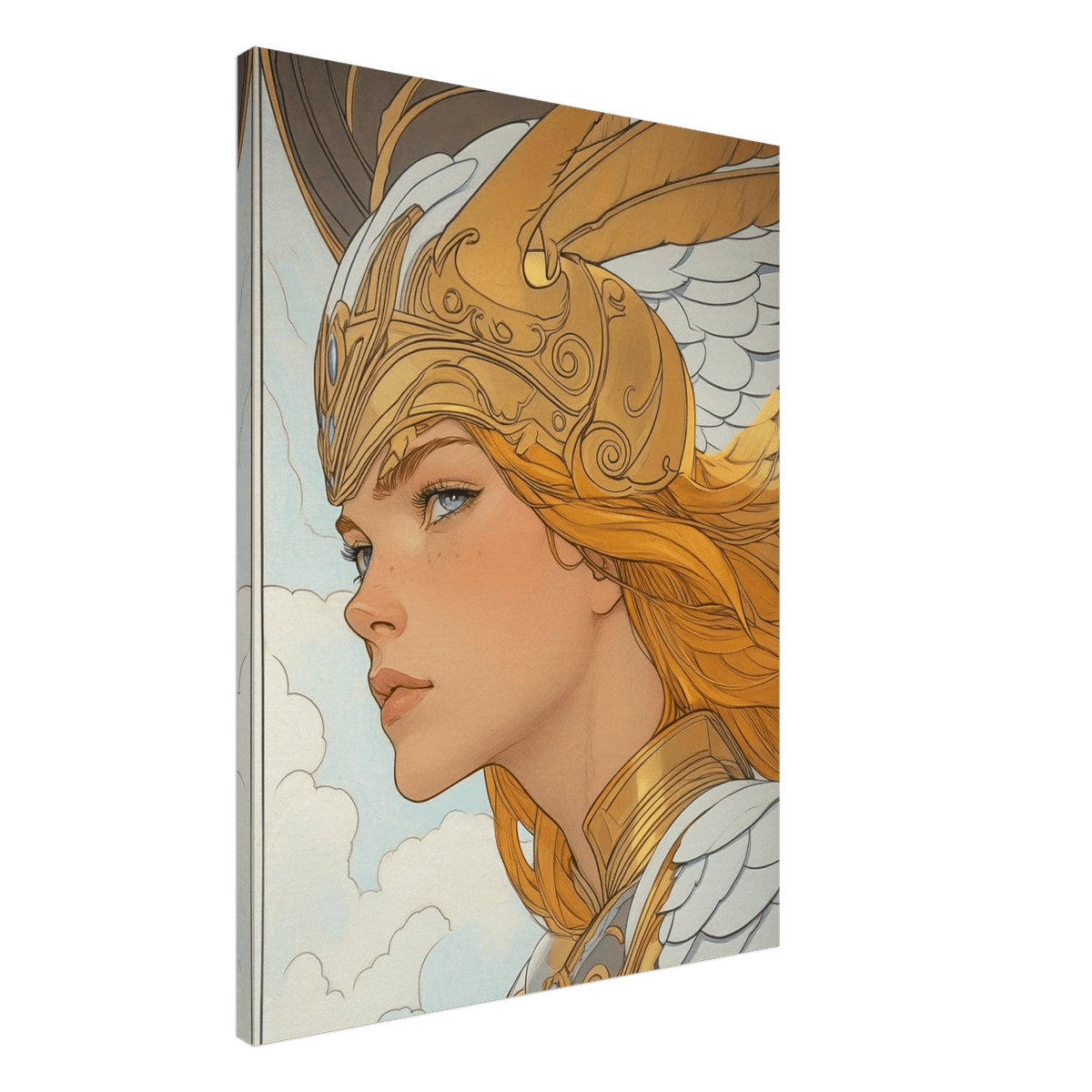 Art Nouveau Valkyries Flight Art Nouveau Close 1 - Shop Ai Art WebShop - Digital Art online Store