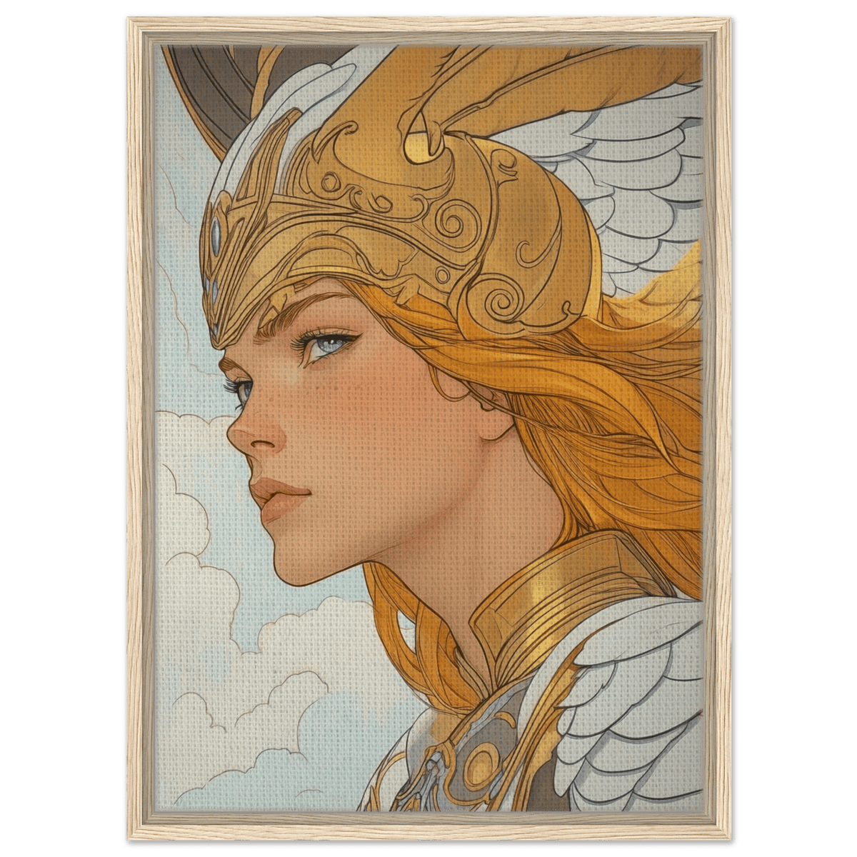 Art Nouveau Valkyries Flight Art Nouveau Close 1 - Shop Ai Art WebShop - Digital Art online Store