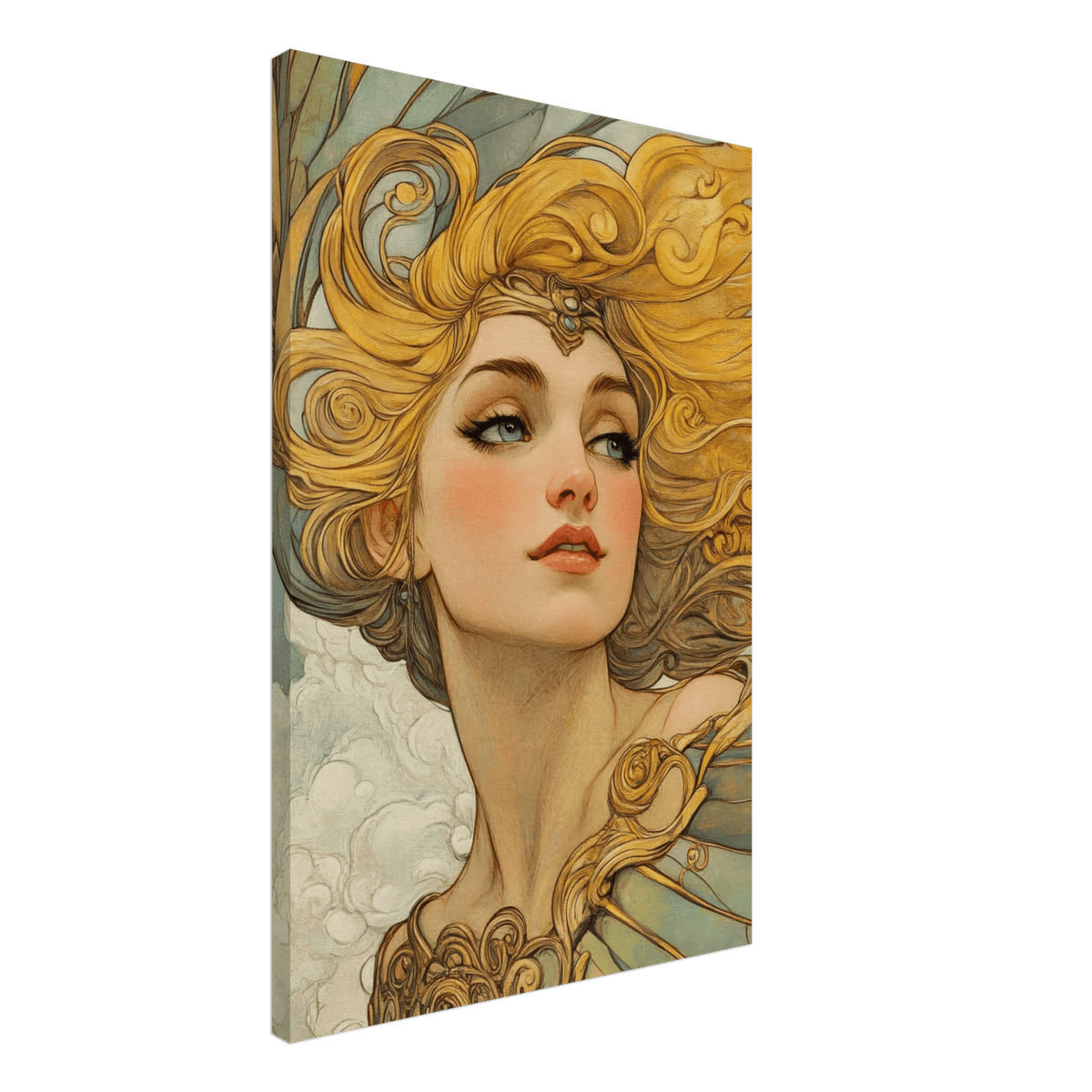 Art Nouveau Valkyries Flight Art Nouveau Close 2 - Shop Ai Art WebShop - Digital Art online Store