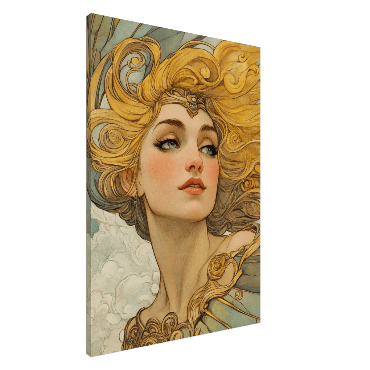 Art Nouveau Valkyries Flight Art Nouveau Close 2 - Shop Ai Art WebShop - Digital Art online Store