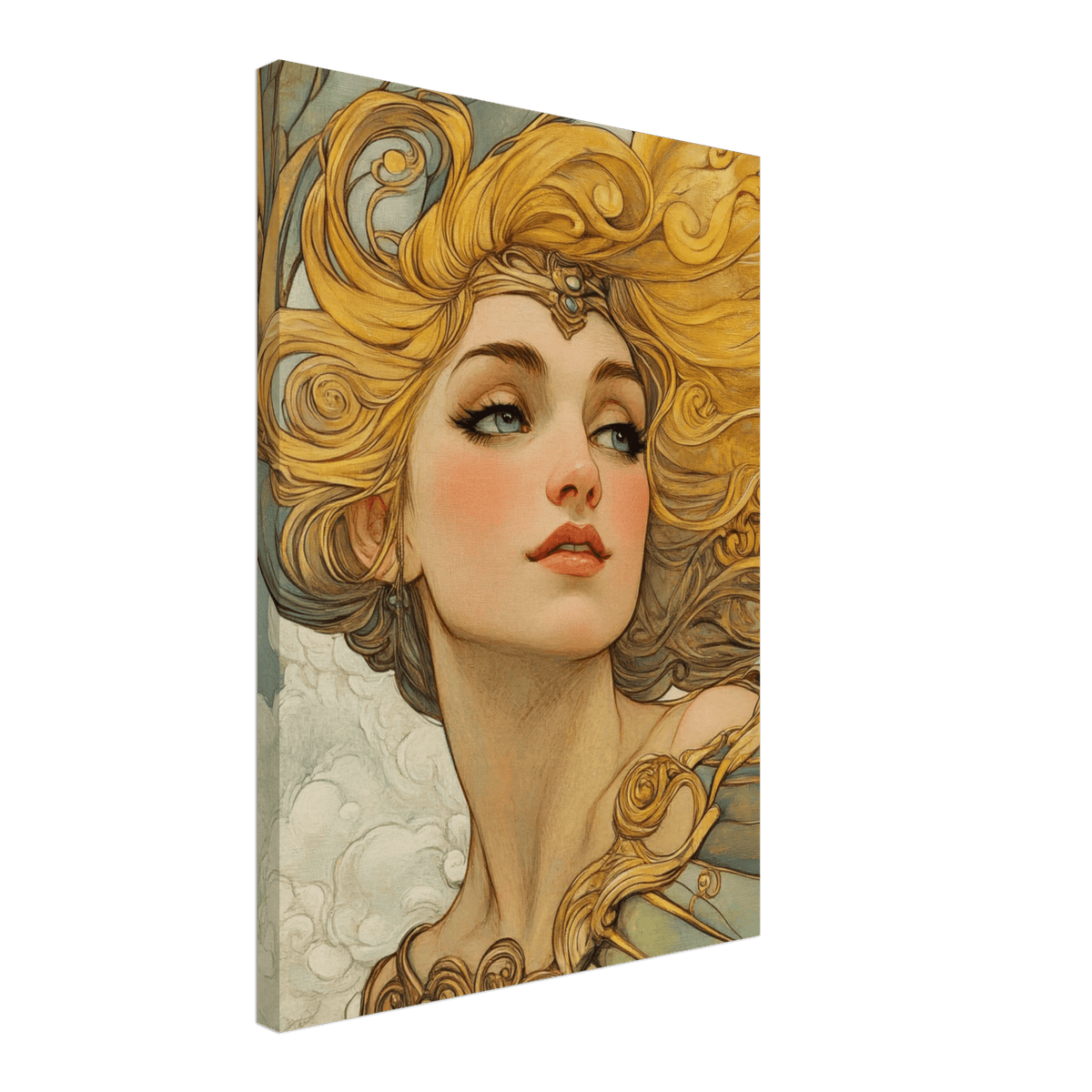 Art Nouveau Valkyries Flight Art Nouveau Close 2 - Shop Ai Art WebShop - Digital Art online Store